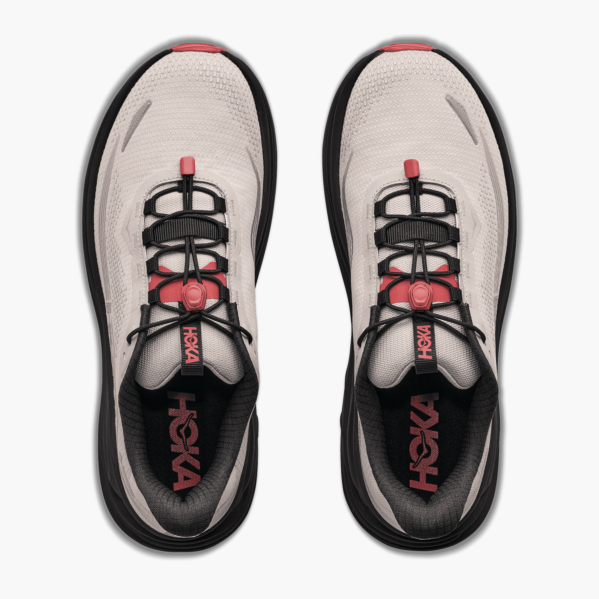 Overhead angle shot of Men's Clifton 11 Gore-Tex in River Rock Grey  /  Carbon Black