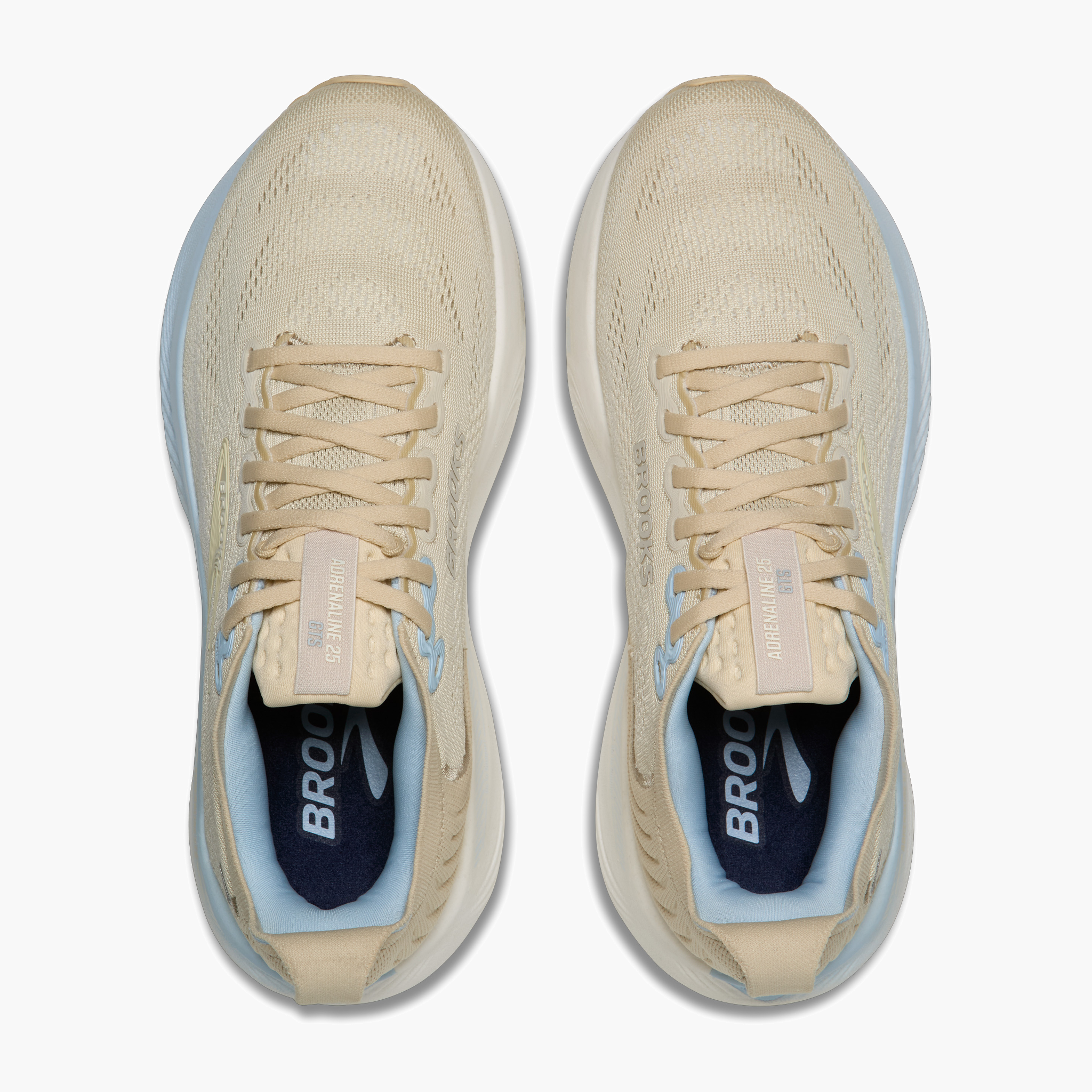 Overhead angle shot of Women's Adrenaline GTS 25 in Sand / Coconut / Skyway