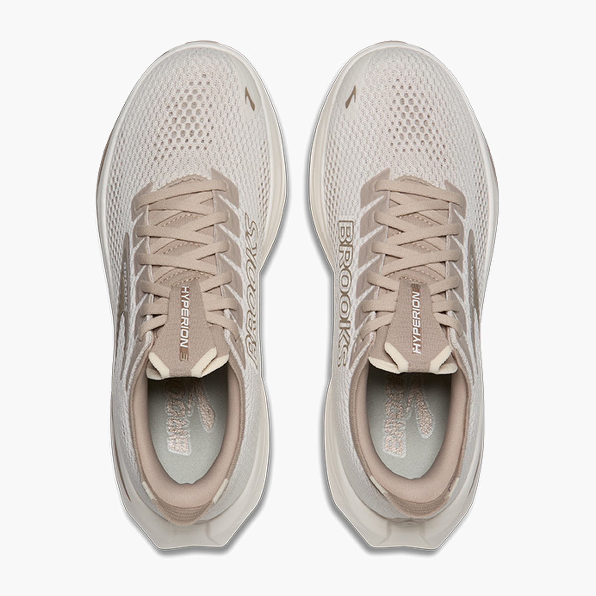 Overhead angle shot of Women's Hyperion 3 in Coconut / Bronze / Mushroom