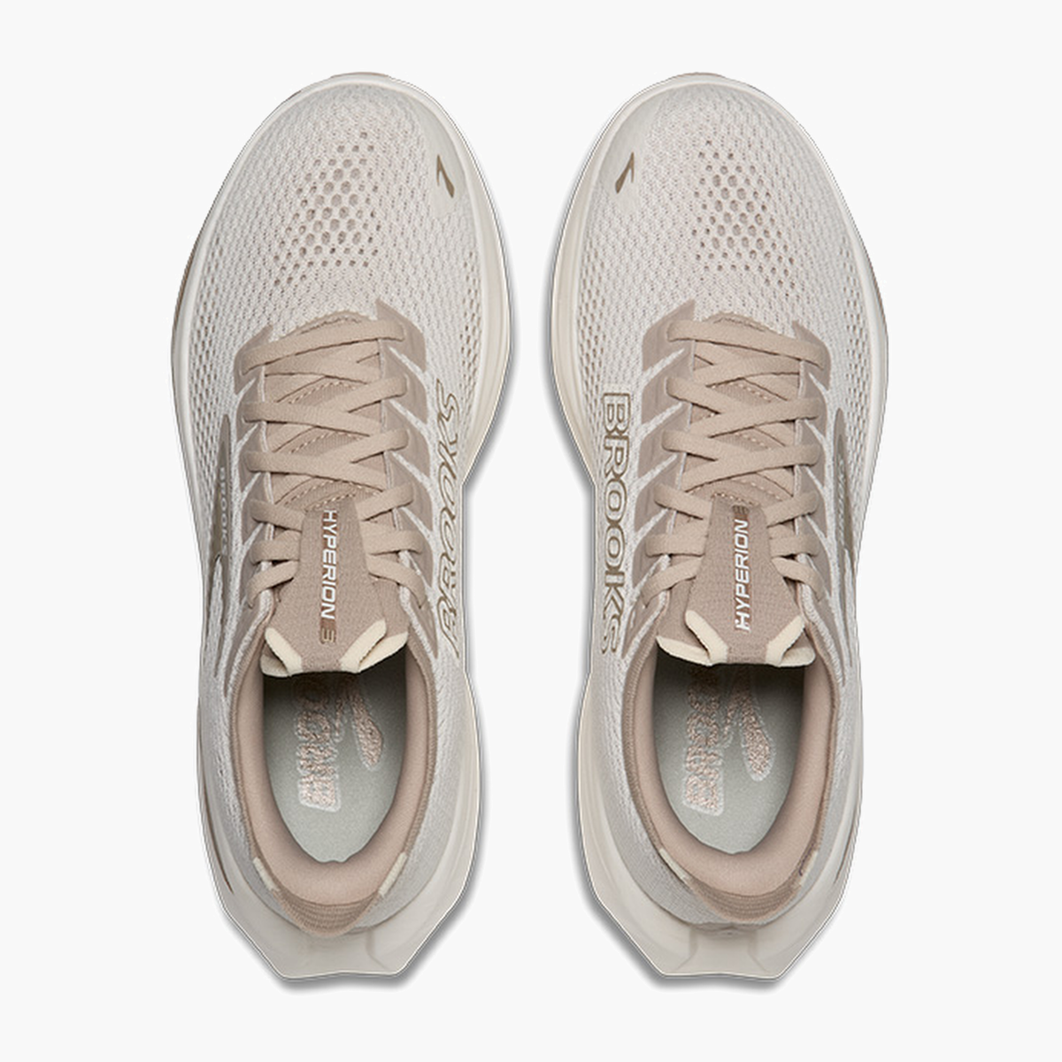 Overhead angle shot of Women's Hyperion 3 in Coconut / Bronze / Mushroom