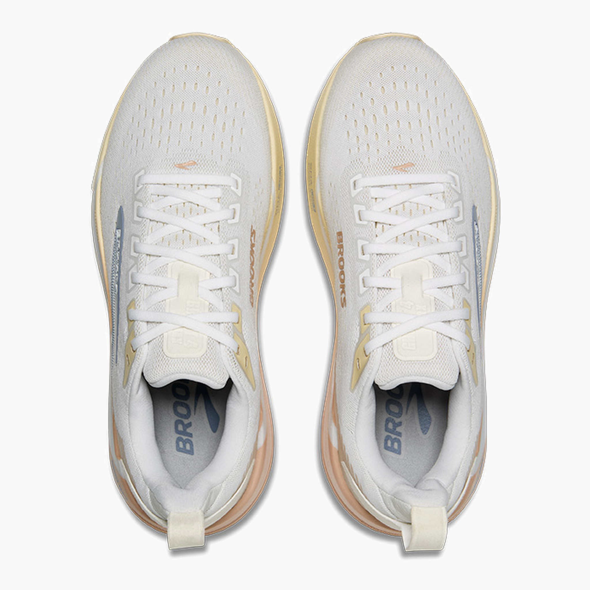 Overhead angle shot of Women's Ghost Max 4 in White / Rose / Rutabaga