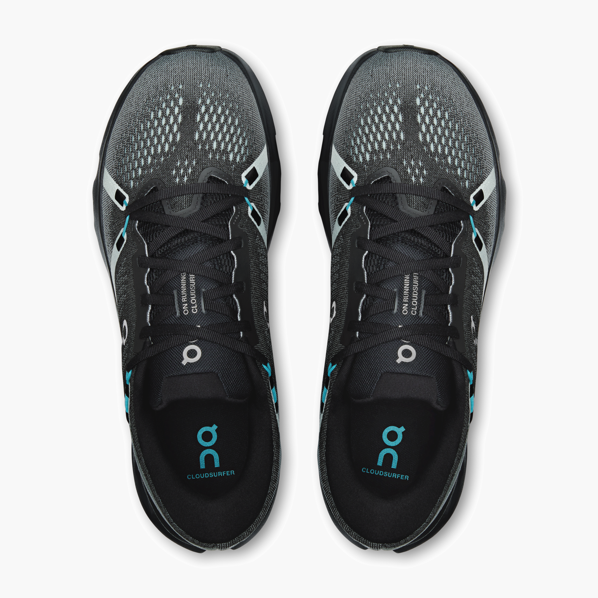 Overhead angle shot of Men's Cloudsurfer 2 in Black | Flurry