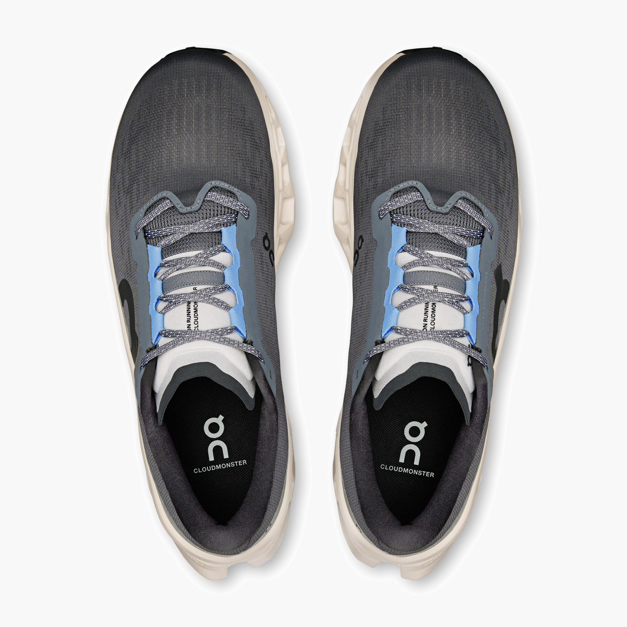 Overhead angle shot of Men's Cloudmonster 3 in Rock | Silver