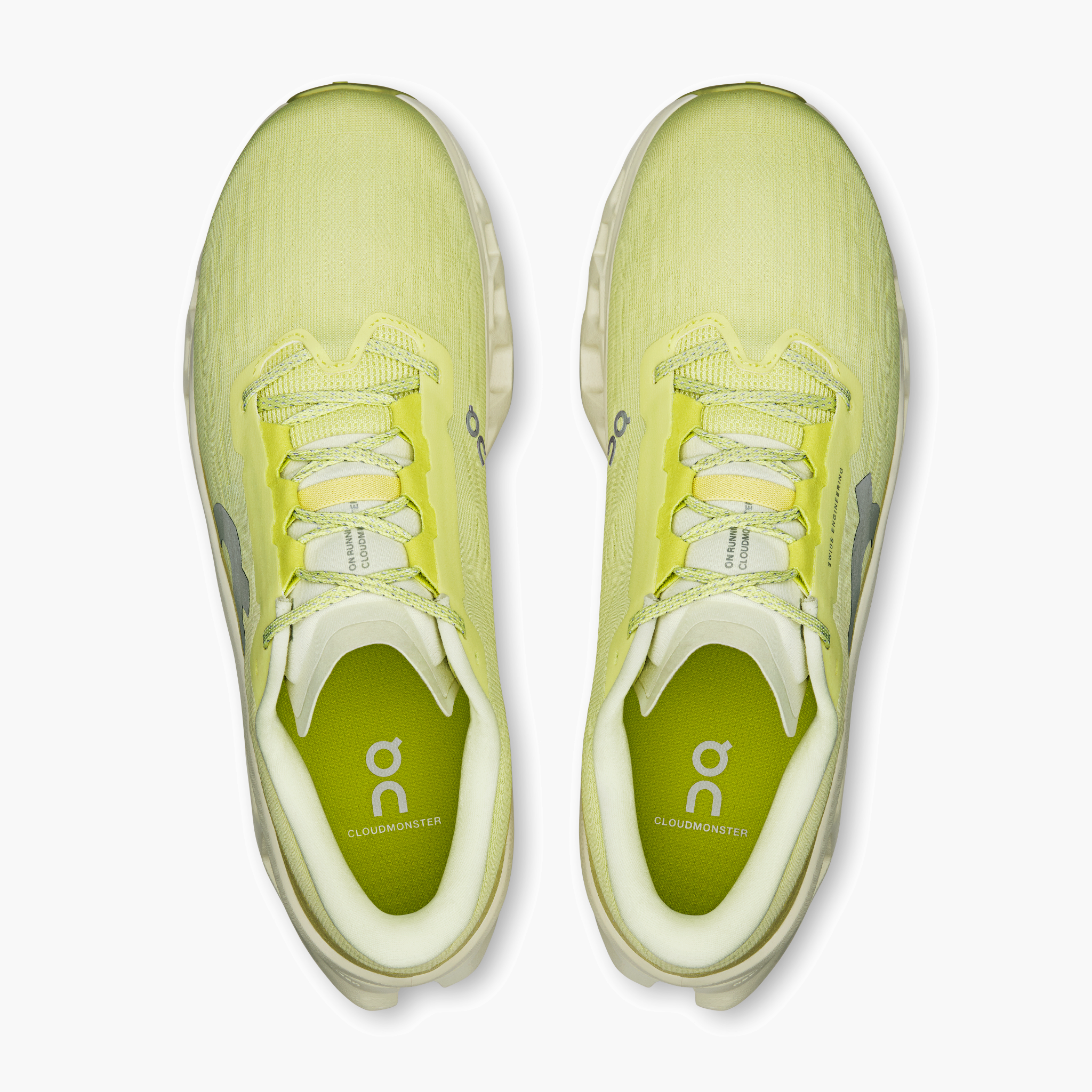Overhead angle shot of Men's Cloudmonster 3 in Limelight | Seedling