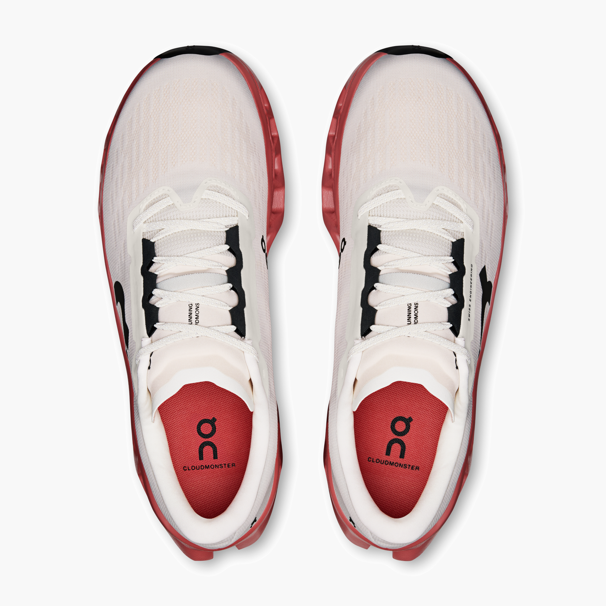 Overhead angle shot of Men's Cloudmonster 3 in Ivory | Dustrose