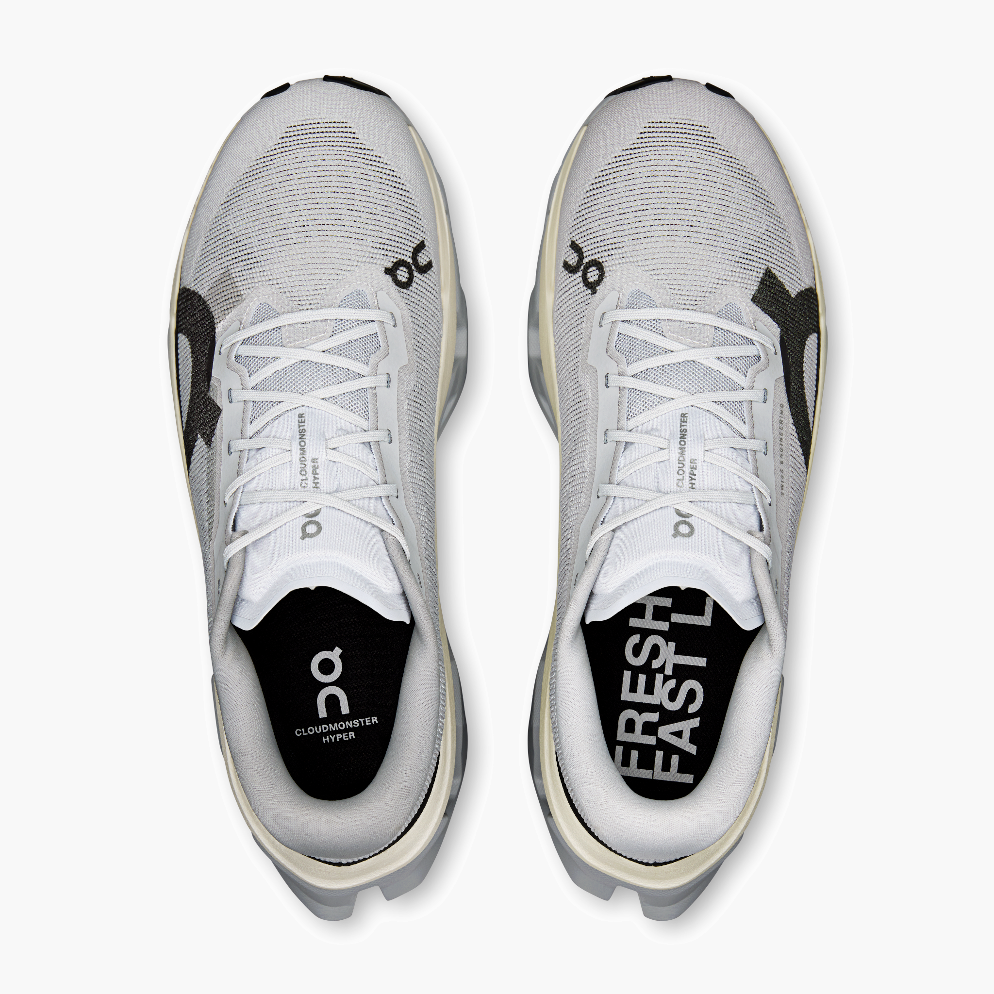 Overhead angle shot of Men's Cloudmonster 3 Hyper in Glacier | Black