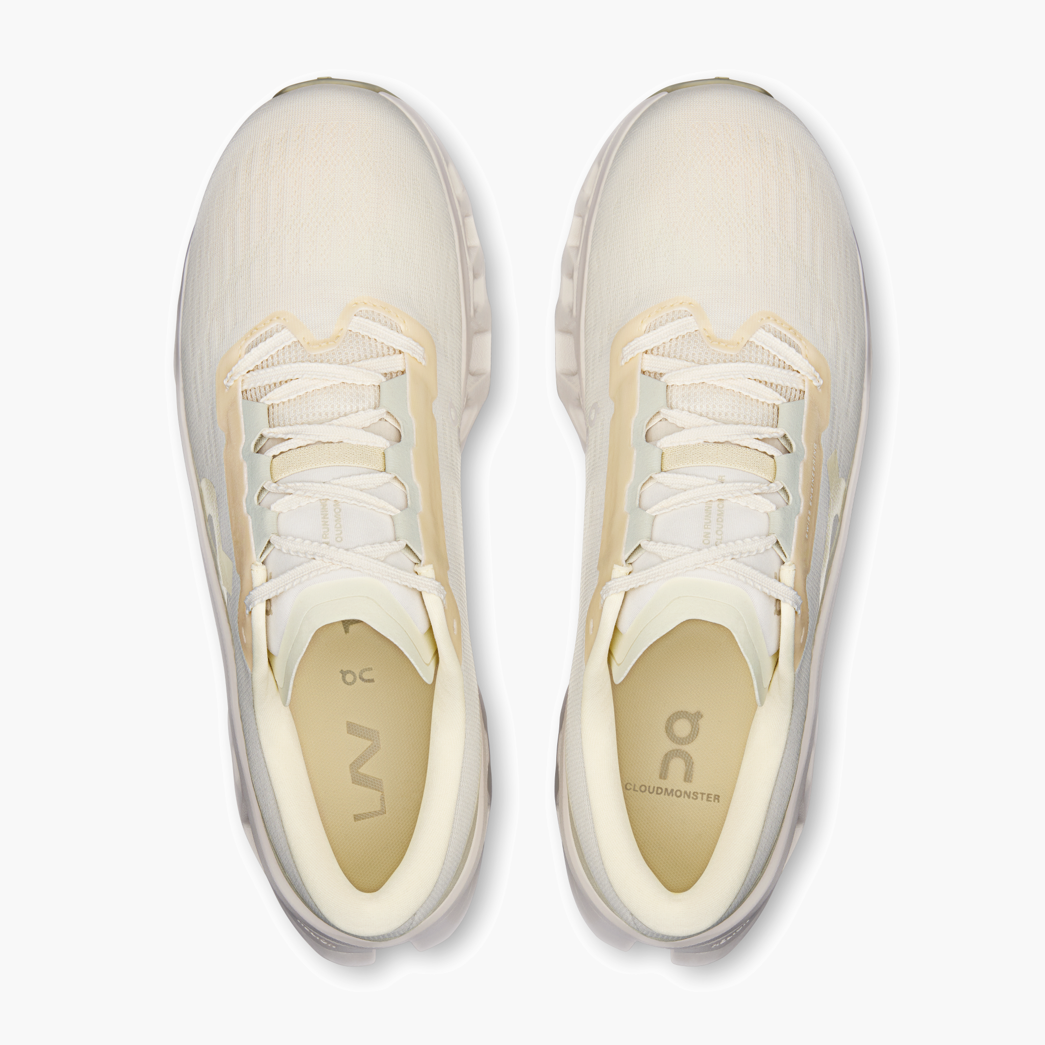 Overhead angle shot of Men's Cloudmonster 3 in Ivory | Ray