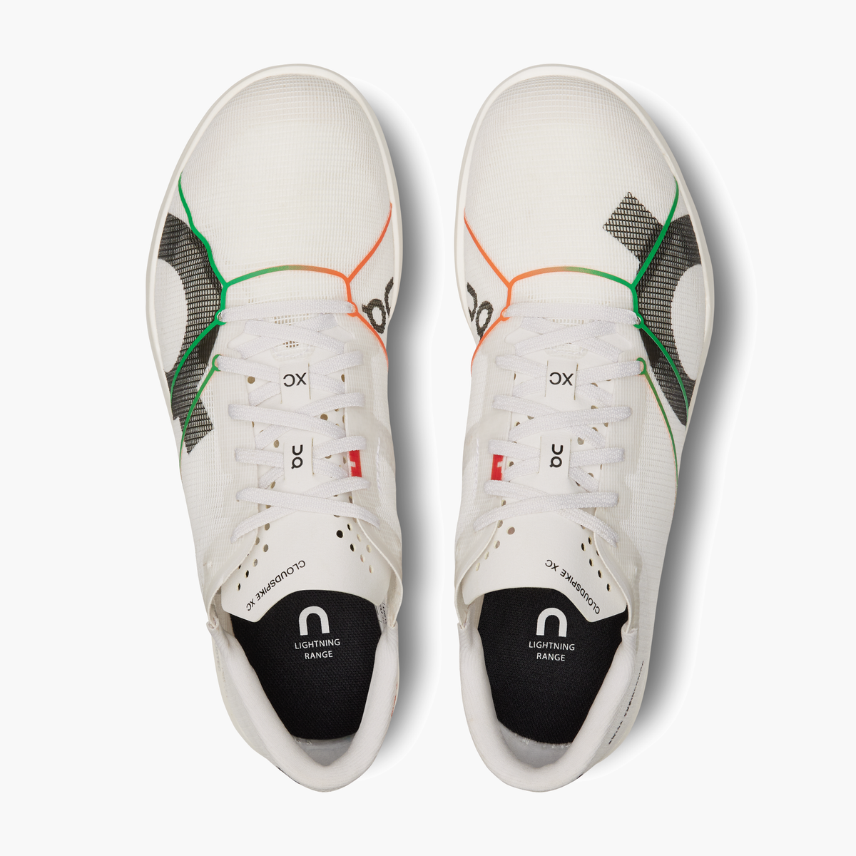 Overhead angle shot of Womens Cloudspike XC in Frost / White