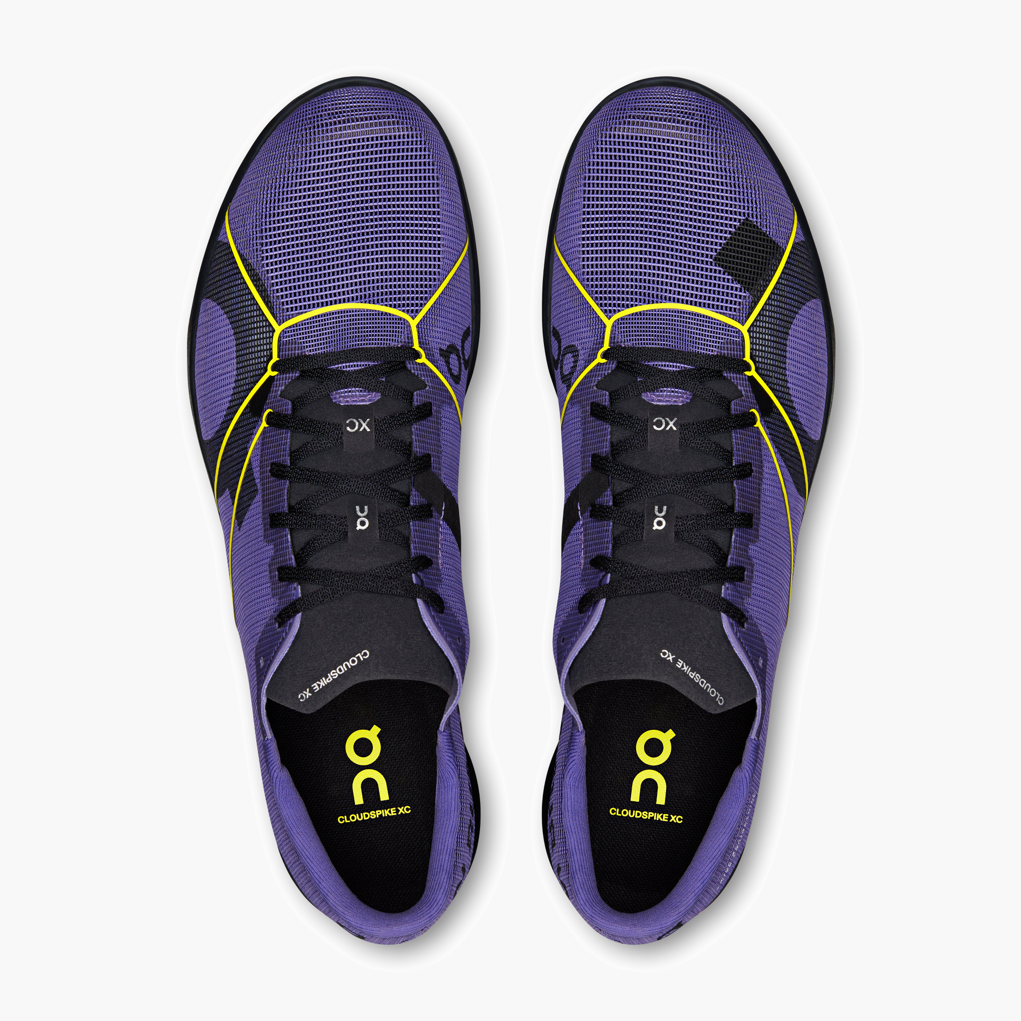 Overhead angle shot of Womens Cloudspike XC in Juniper / Black