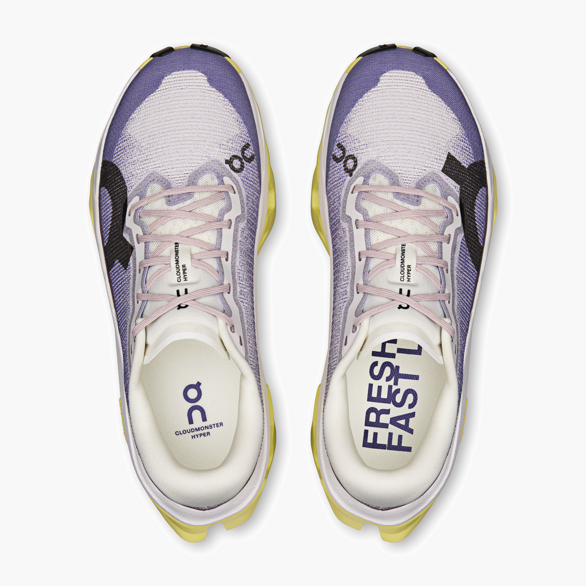 Overhead angle shot of Women's Cloudmonster 3 Hyper in Lily | Limelight