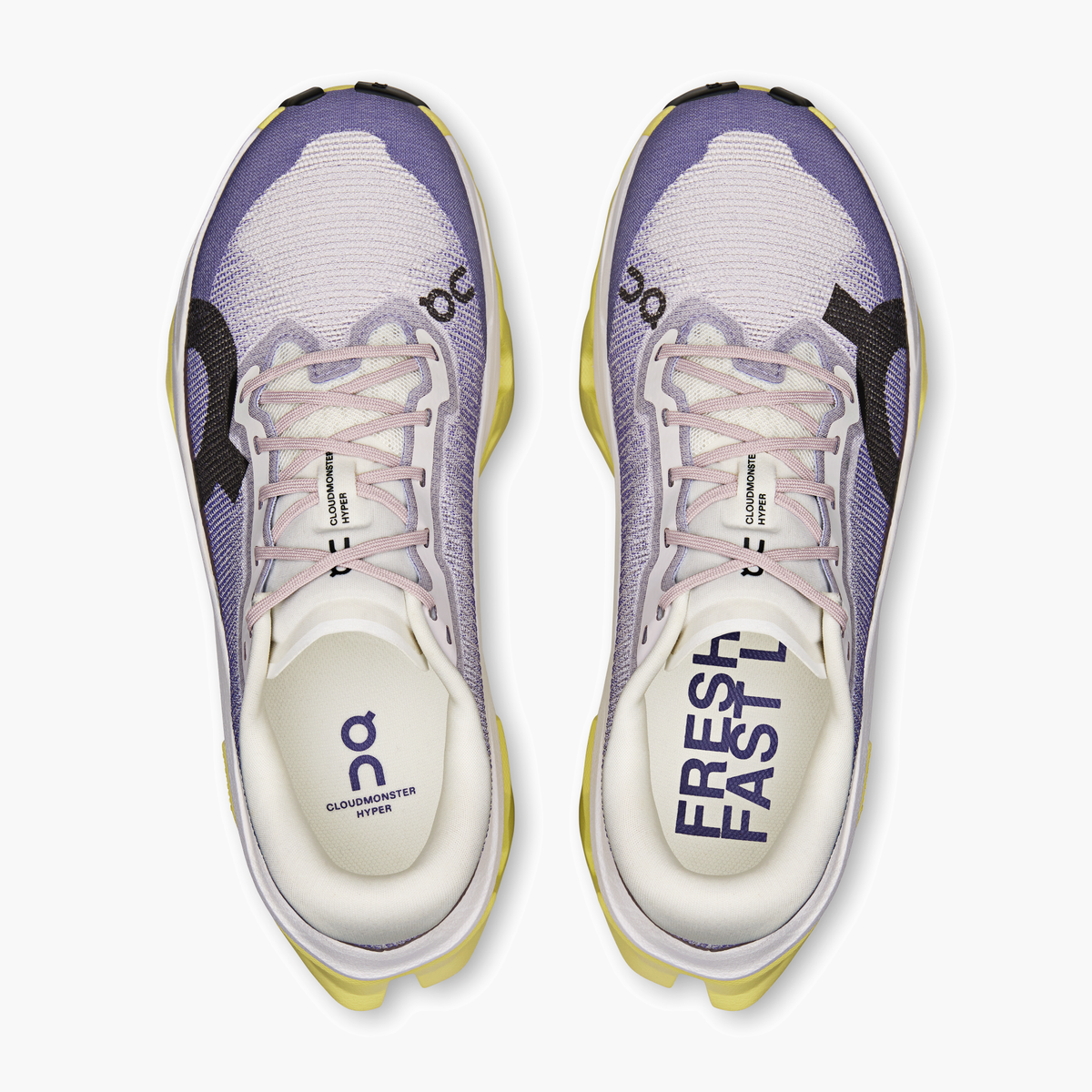 Overhead angle shot of Women's Cloudmonster 3 Hyper in Lily | Limelight
