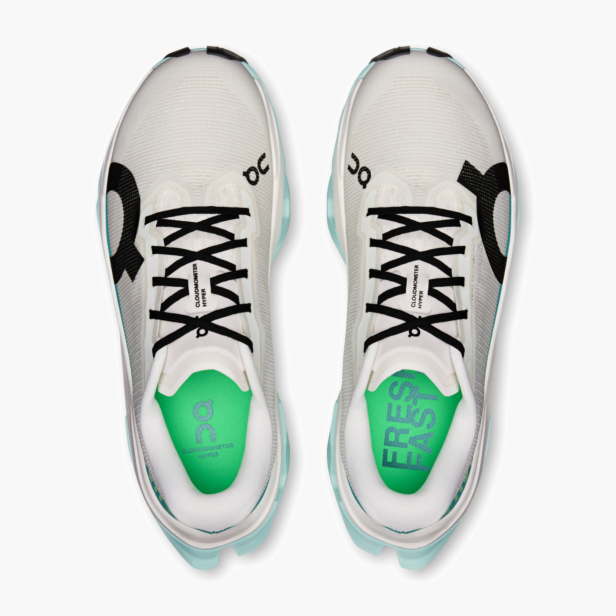 Overhead angle shot of Women's Cloudmonster 3 Hyper in Ivory | Flurry