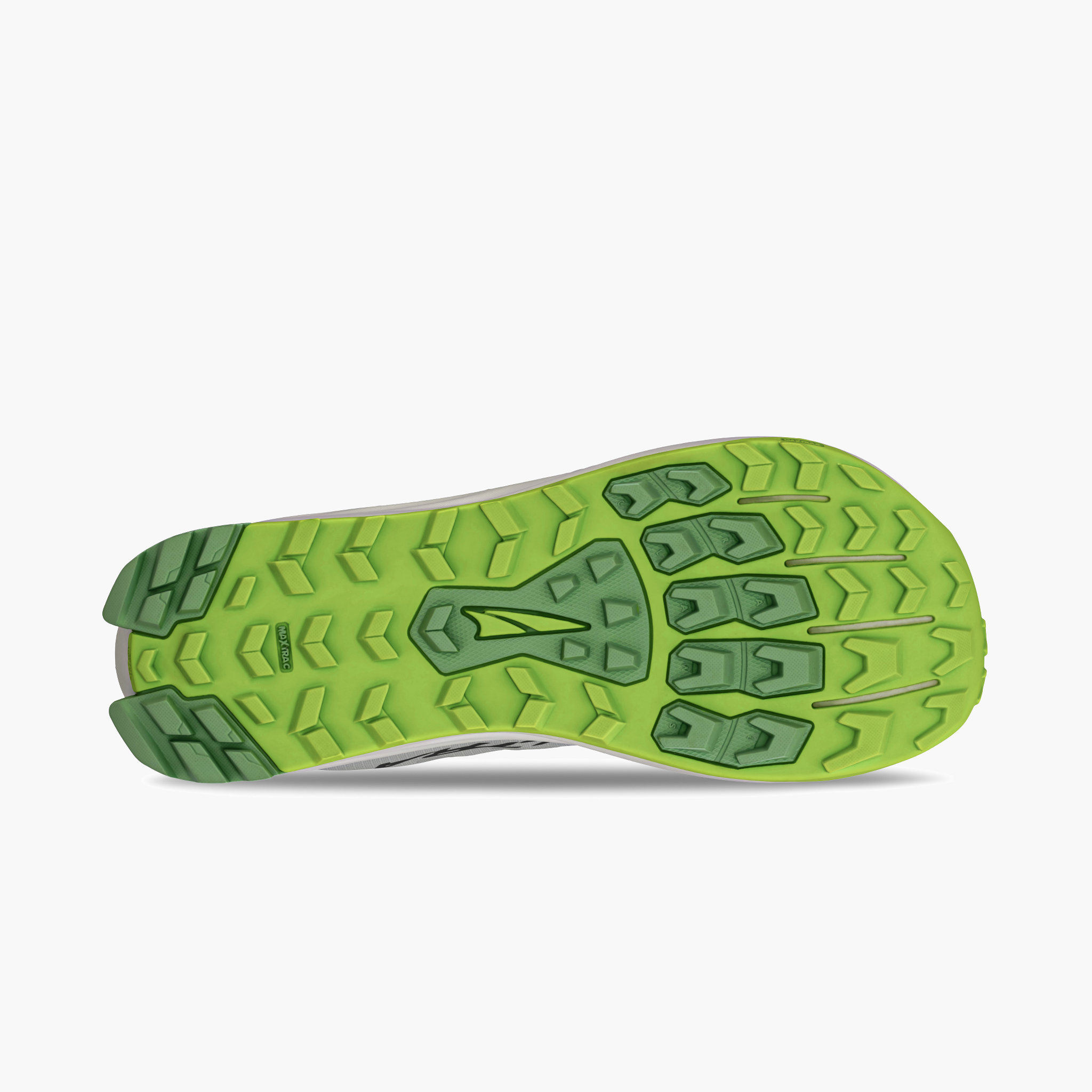 Overhead angle shot of Women's Lone Peak 9 in Gray / Lime