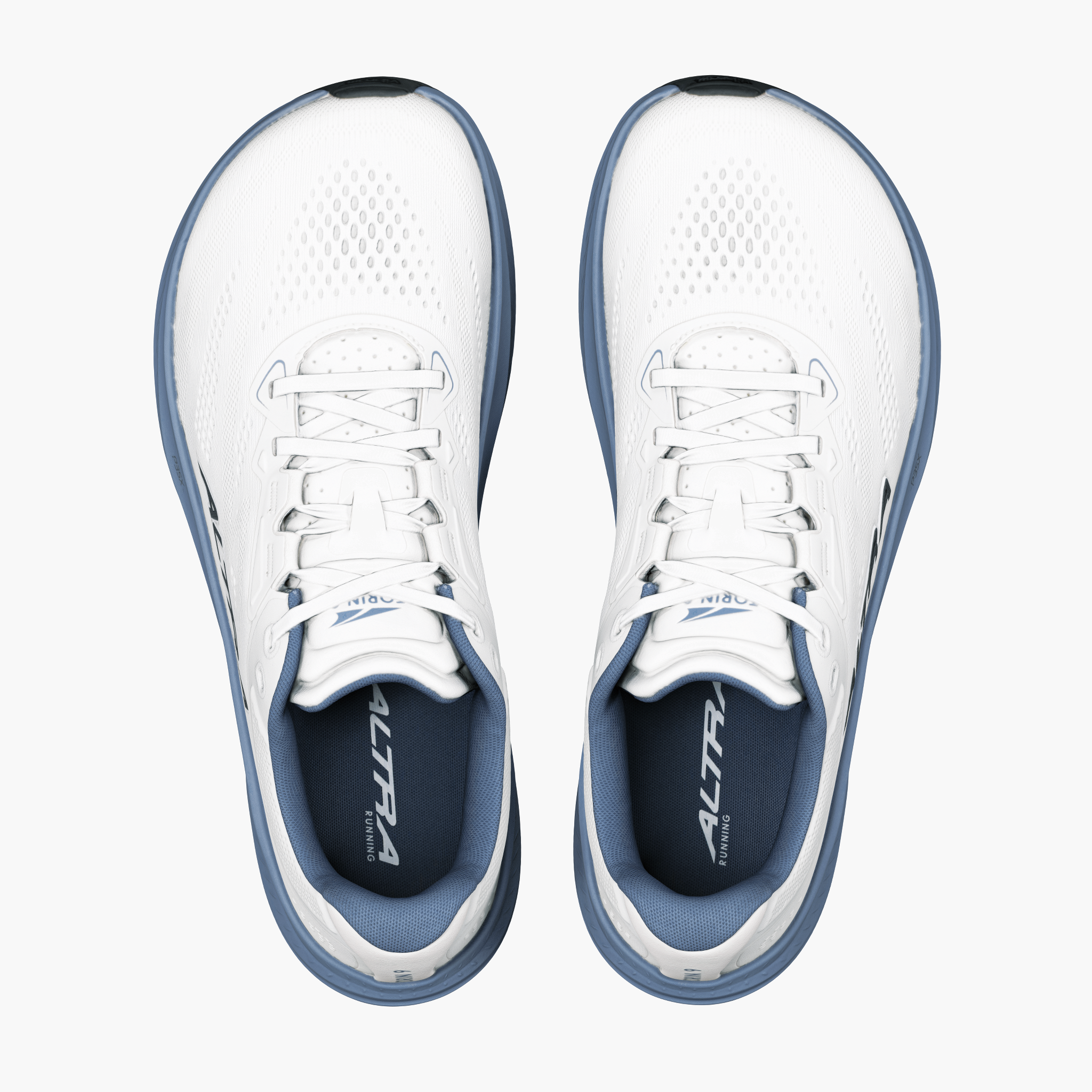 Overhead angle shot of Men's Torin 9 in White / Black / Flint Stone
