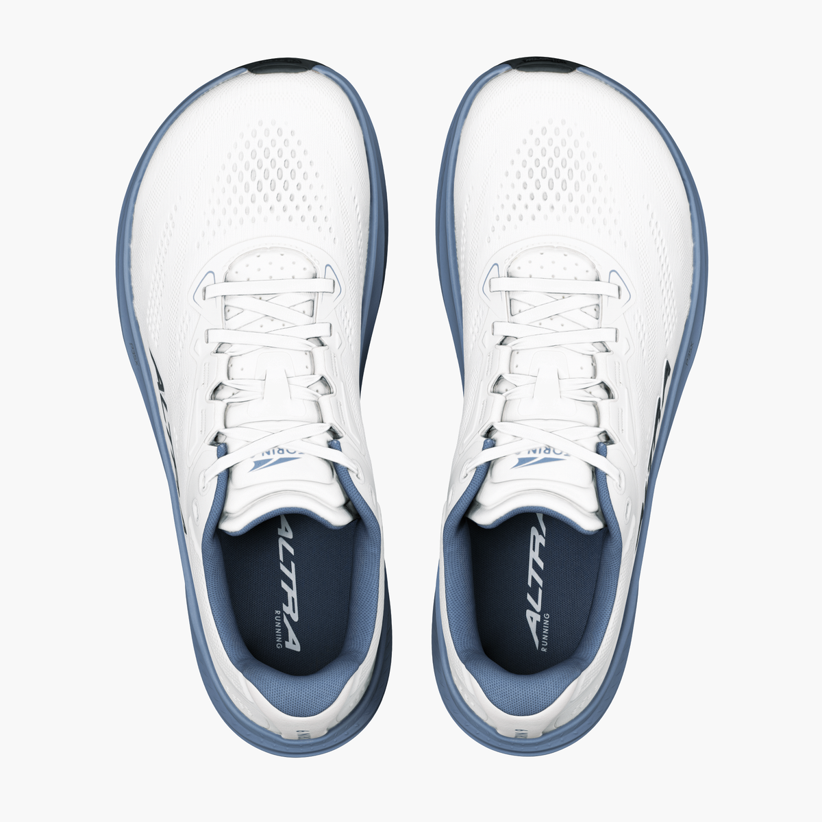 Overhead angle shot of Men's Torin 9 in White / Black / Flint Stone