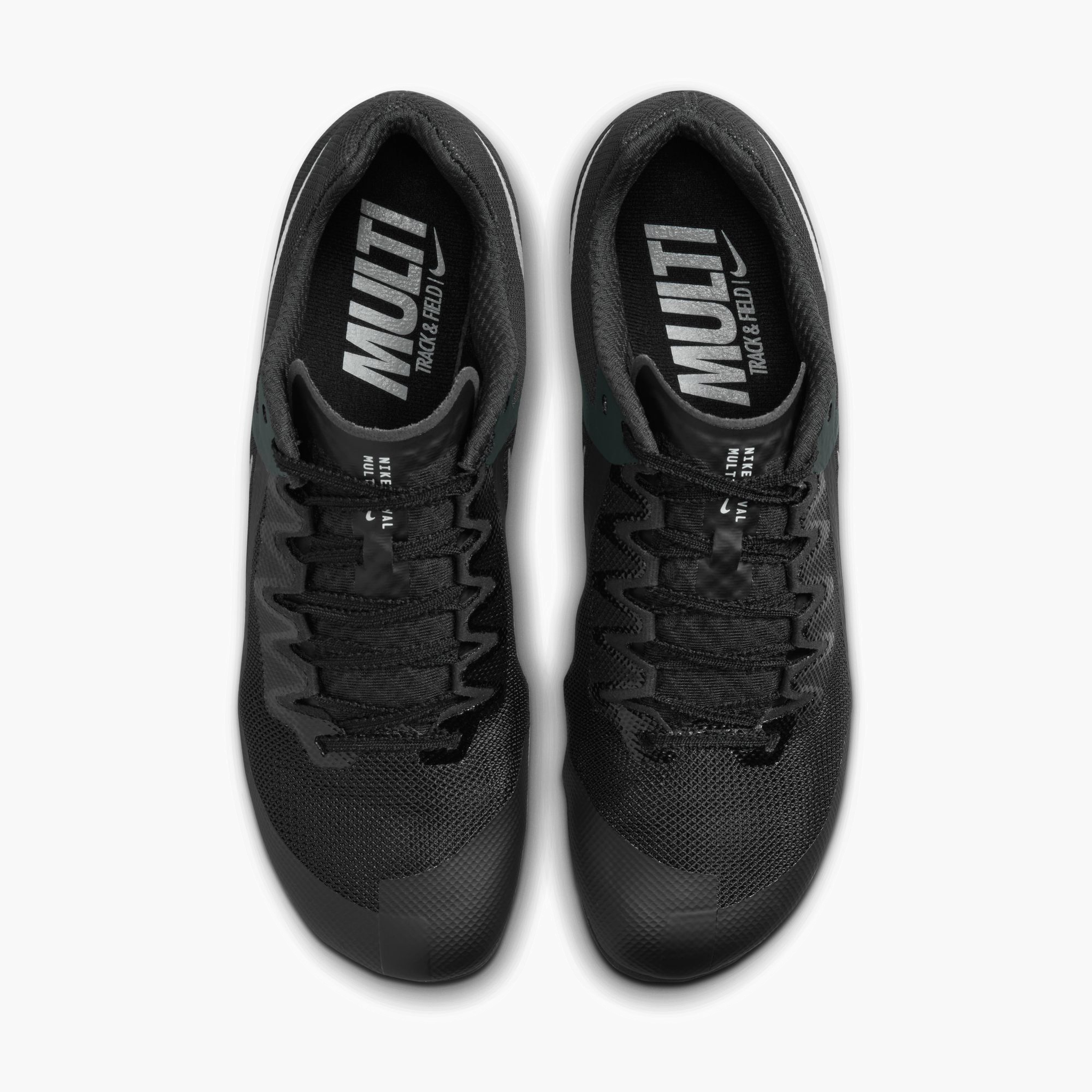 Overhead angle shot of All Gender Rival Multi in Black / Metallic Silver-black