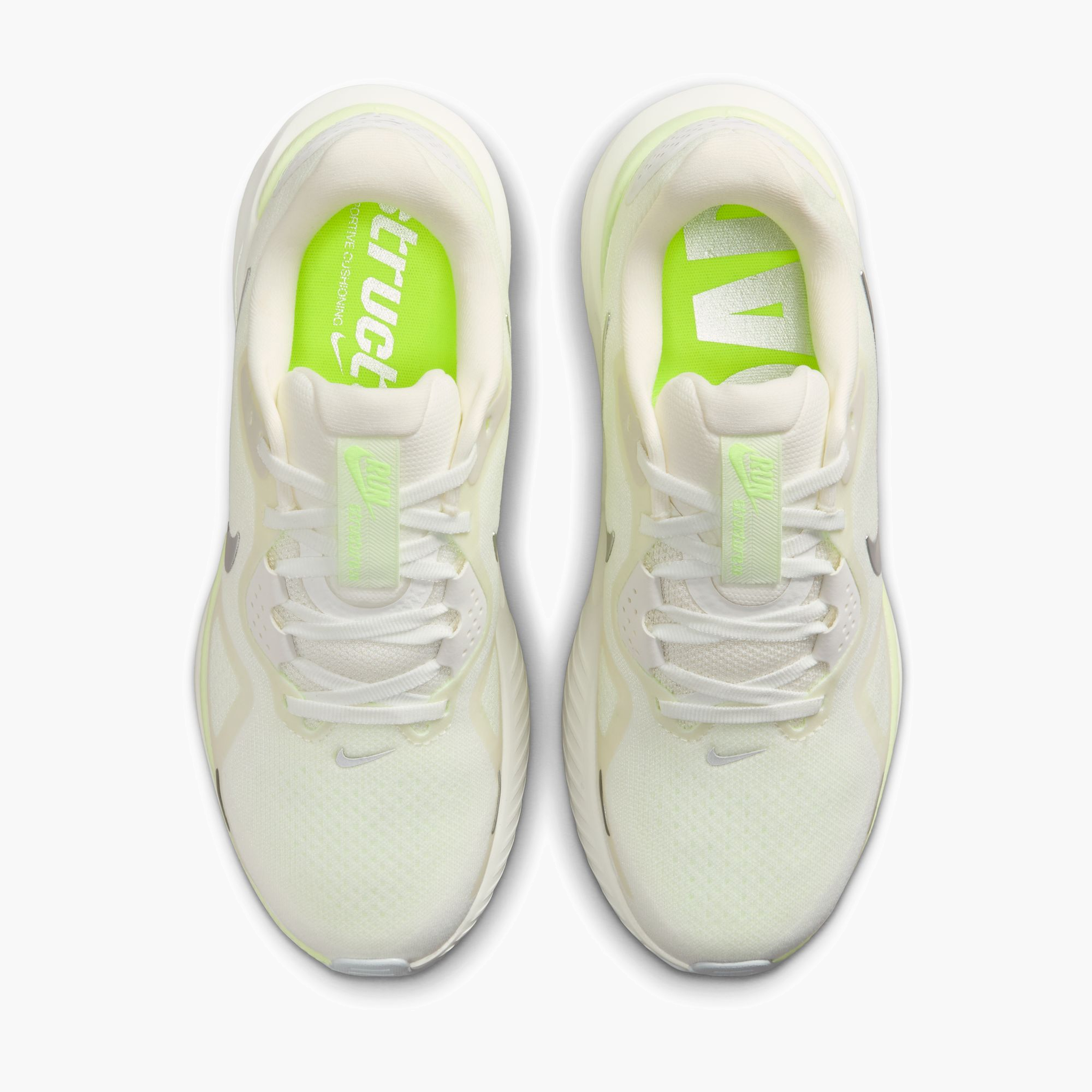 Overhead angle shot of Women's Structure 26 in Summit White / Chrome-Barely Volt-Sail