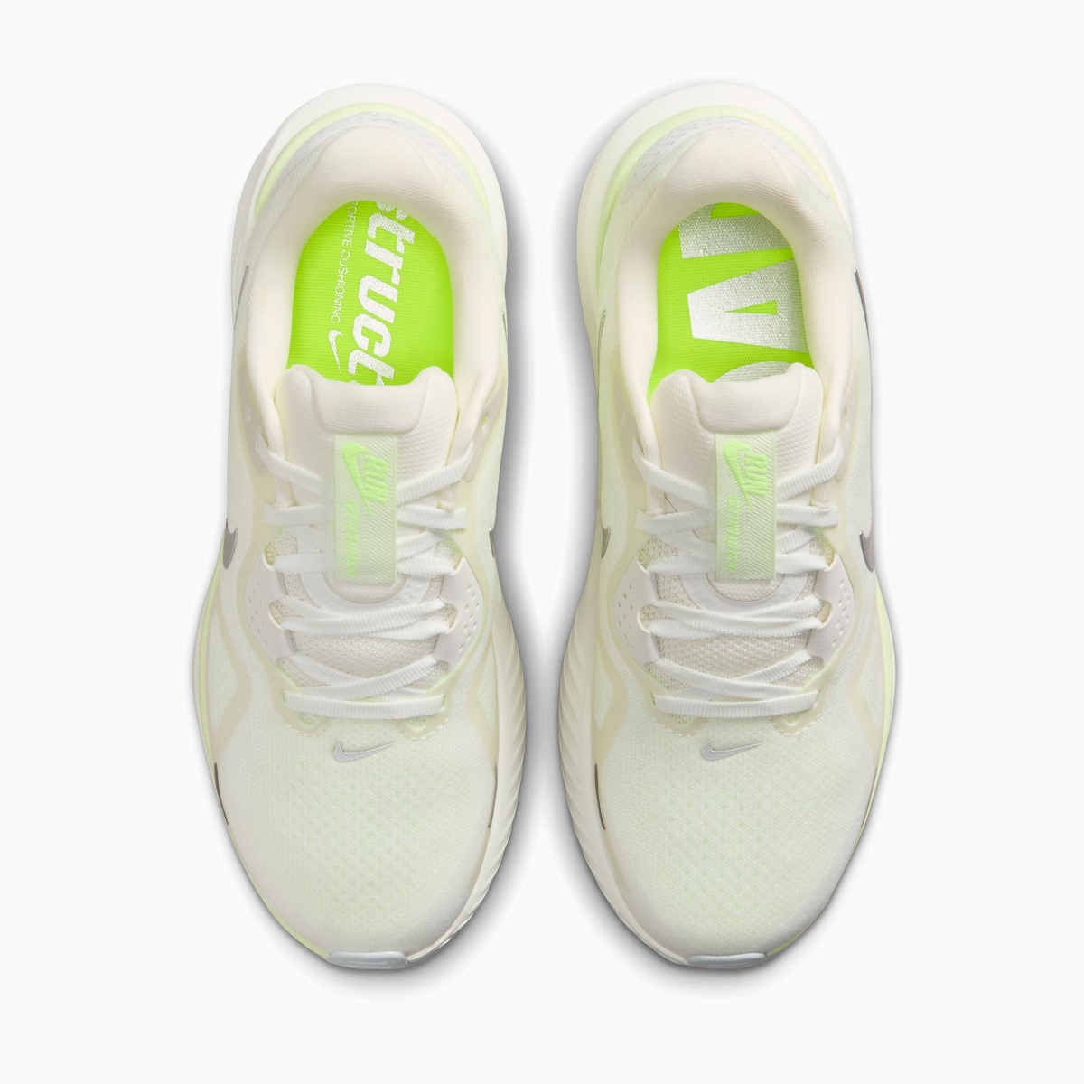 Overhead angle shot of Women's Structure 26 in Summit White / Chrome-Barely Volt-Sail