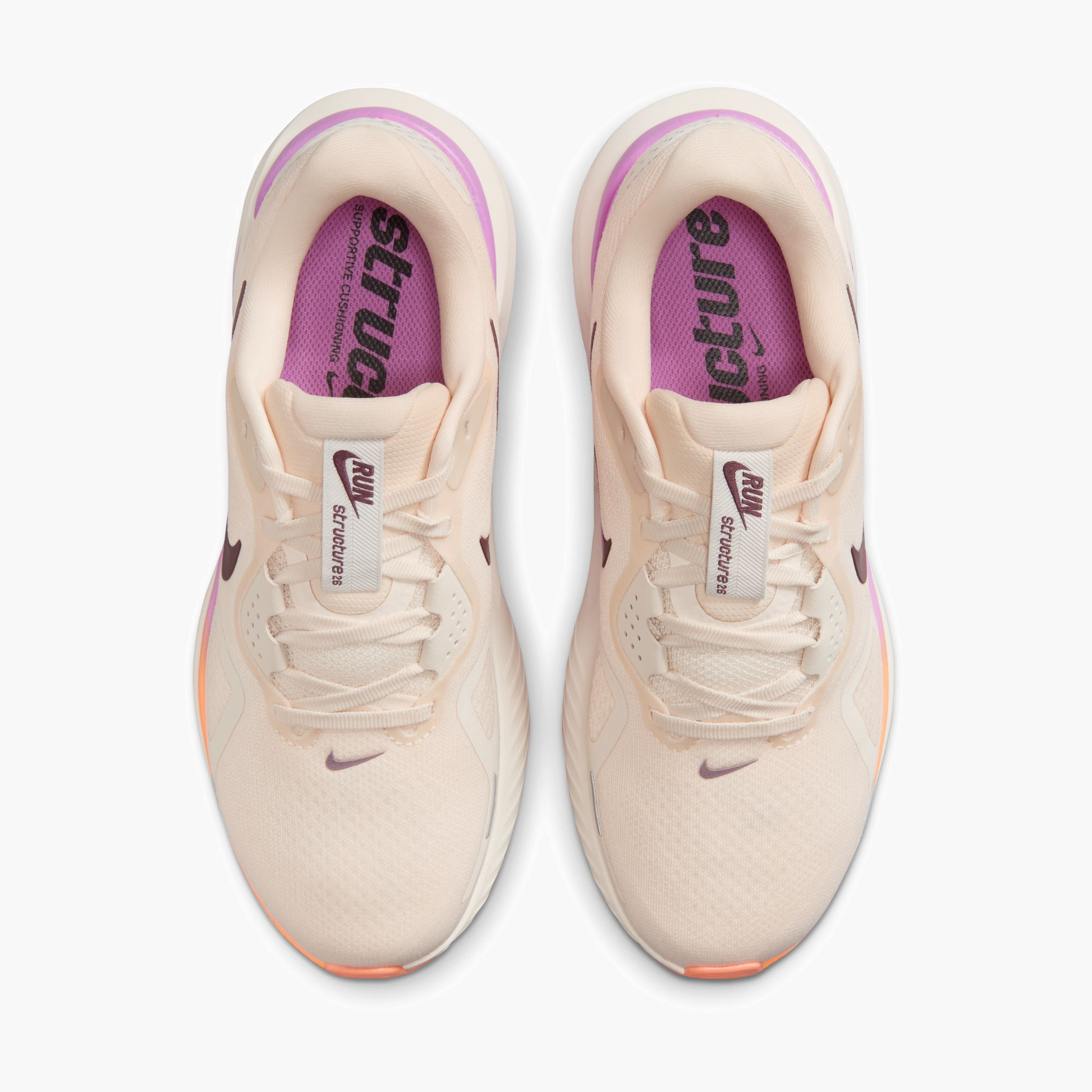 Overhead angle shot of Women's Structure 26 in Chalk / Tattoo-Lt Magenta-Orange Pulse