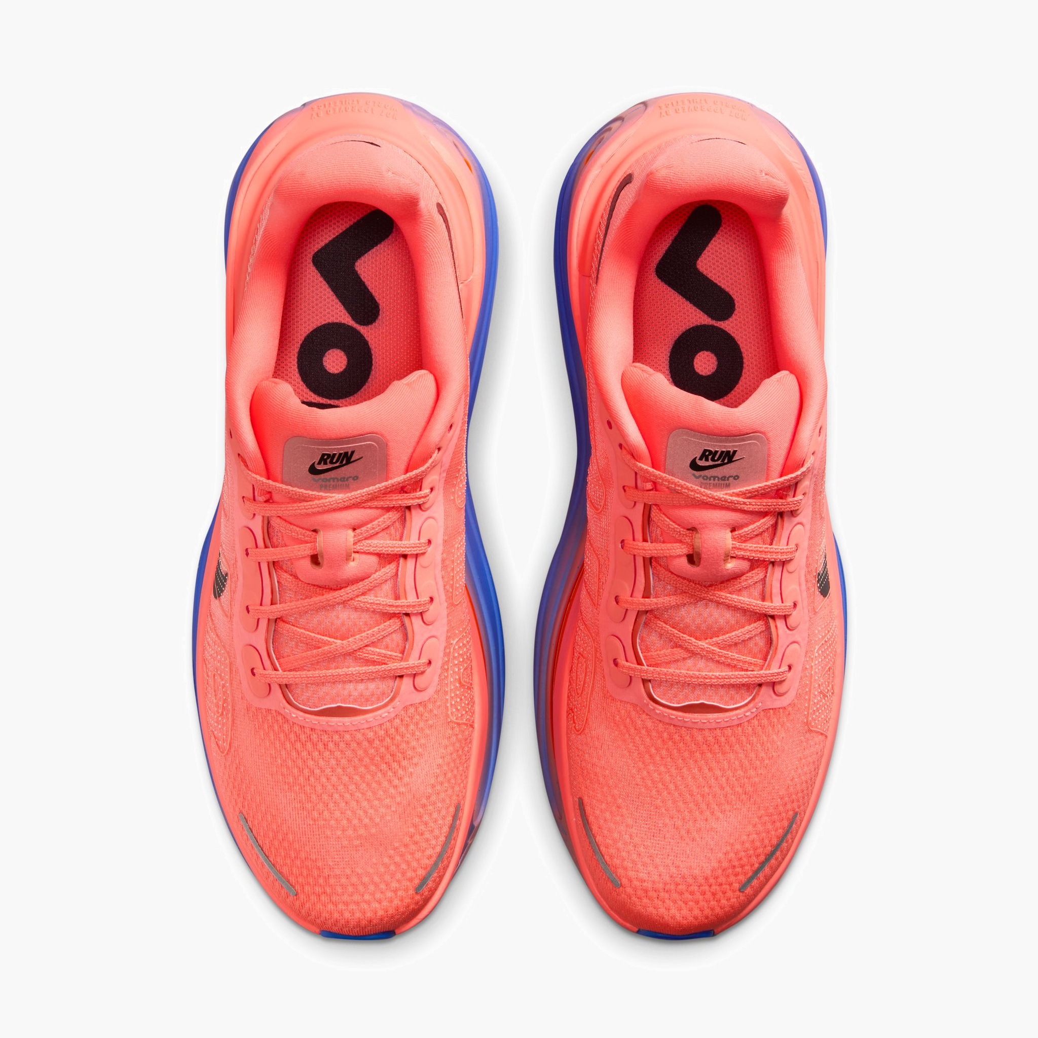 Overhead angle shot of Men's Vomero Premium in Atomic Pink / Black-Racer Blue