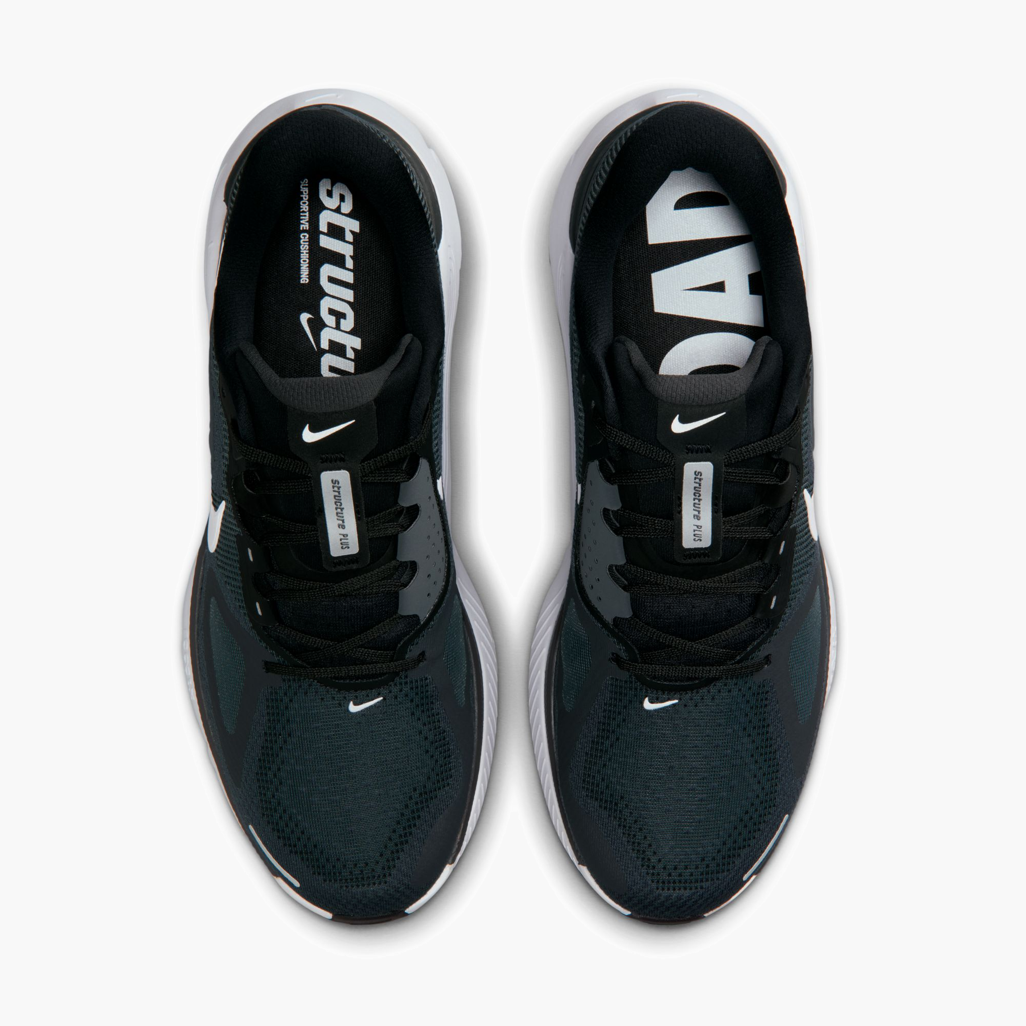 Overhead angle shot of Men's Structure Plus in Black / White-Anthracite