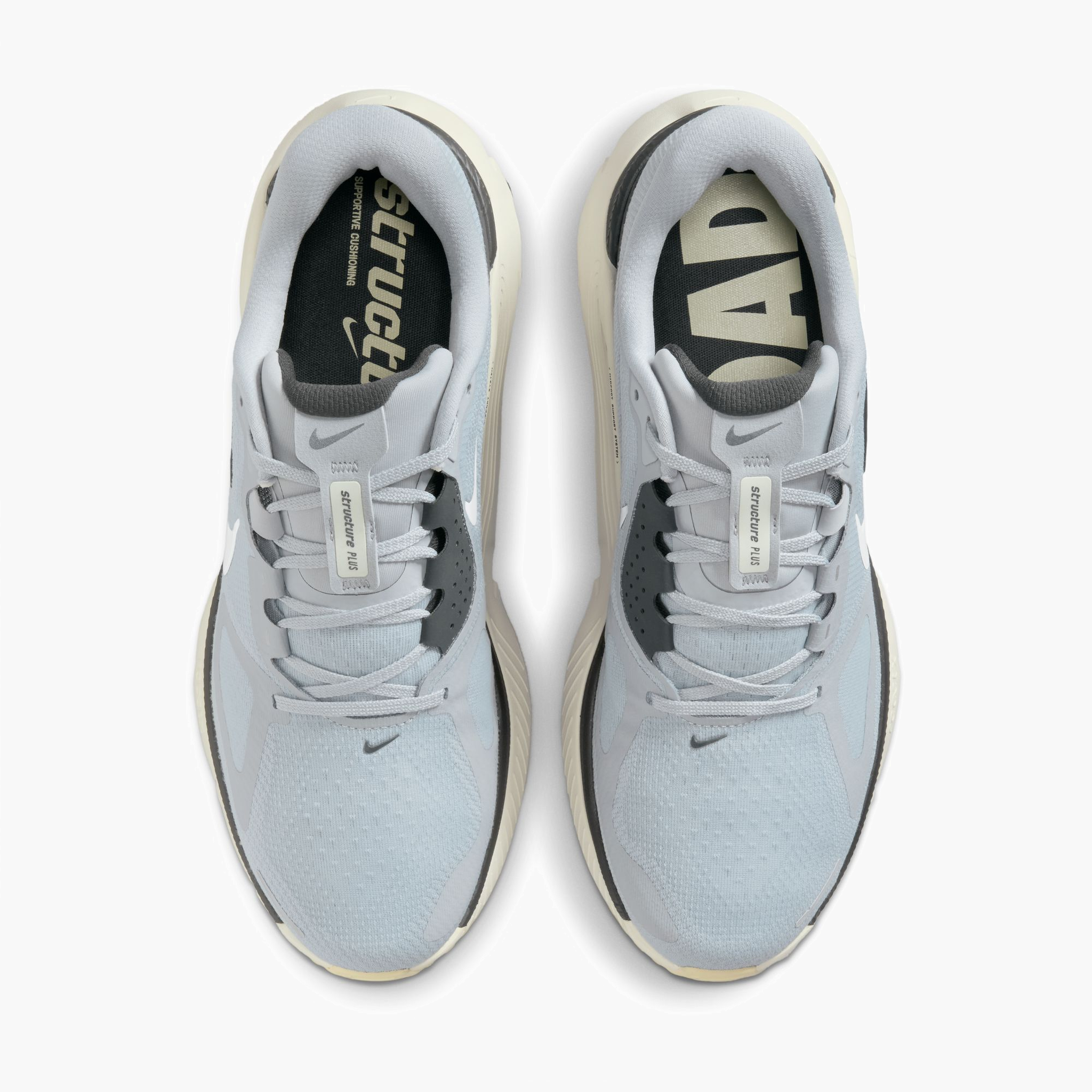 Overhead angle shot of Men's Structure Plus in Wolf Grey / Summit White-Anthracite-Sail