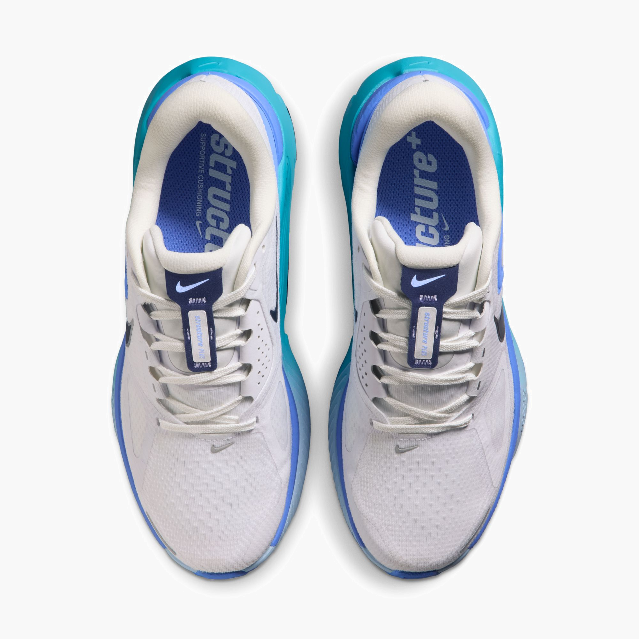 Overhead angle shot of Women's Structure Plus in White / Midnight Navy-Royal Pulse