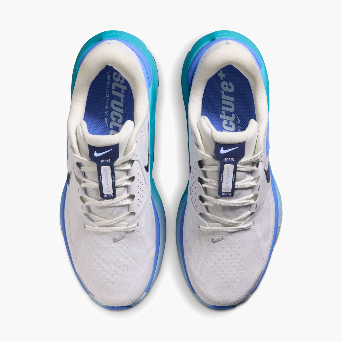 Overhead angle shot of Women's Structure Plus in White / Midnight Navy-Royal Pulse