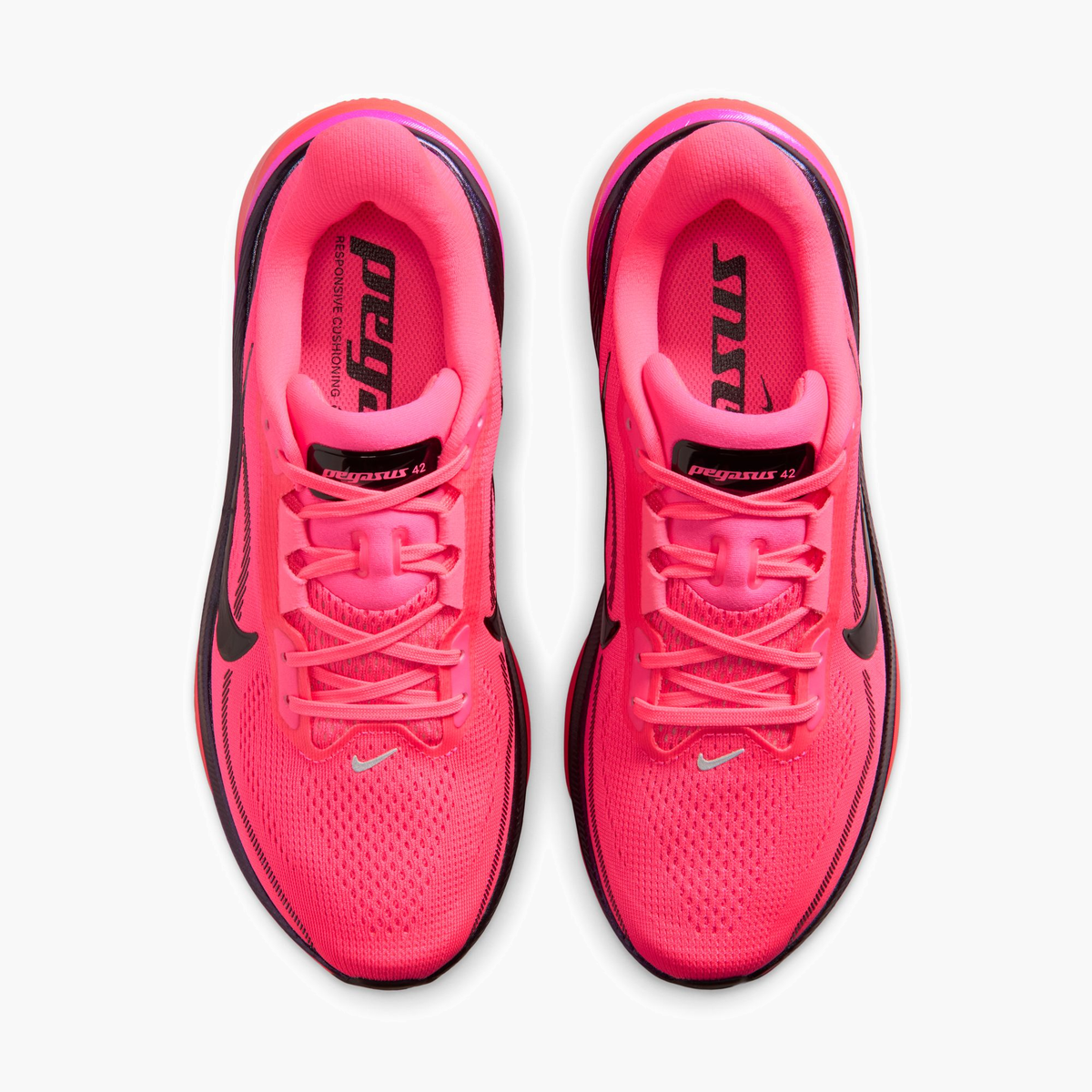 Overhead angle shot of Women's Pegasus 42 in Hyper Pink / Black-Laser Crimson