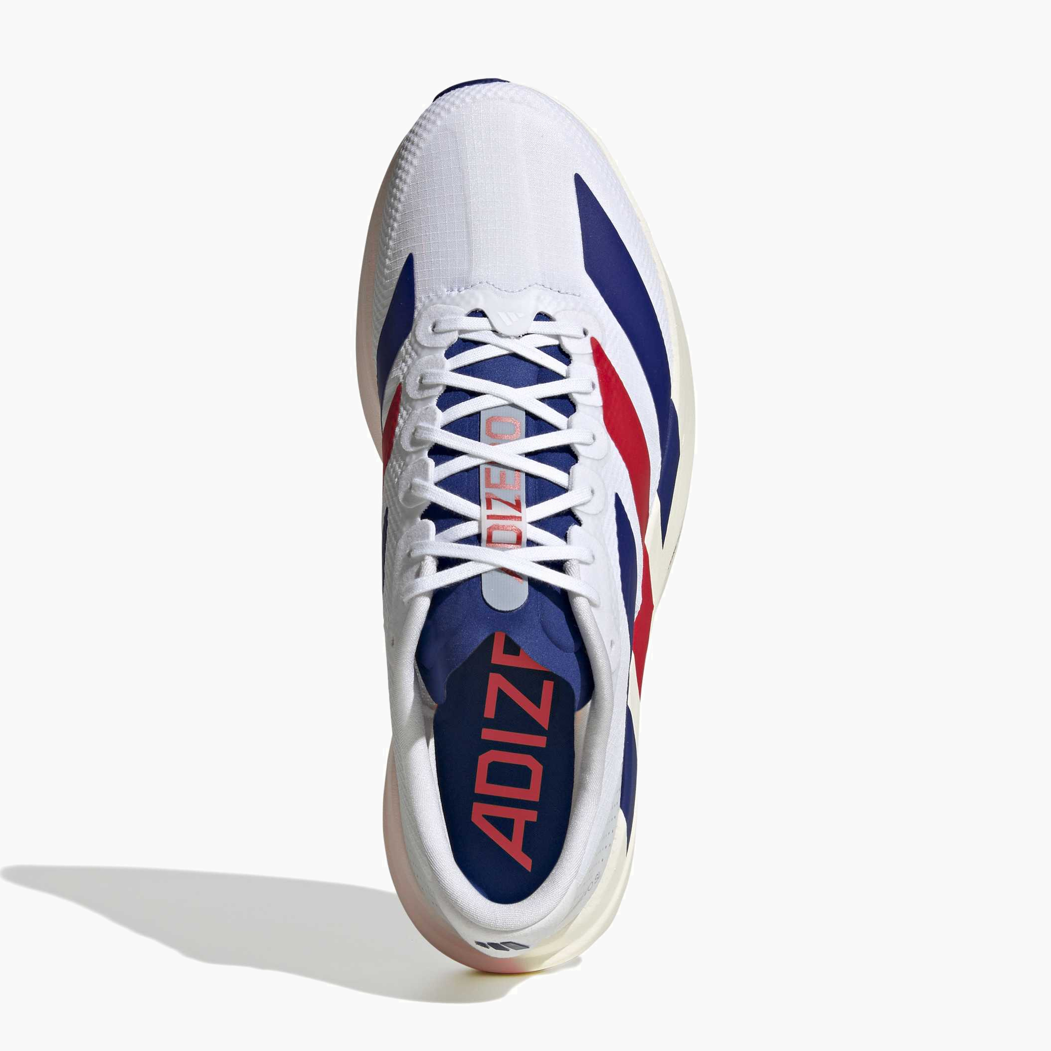 Overhead angle shot of Men's Evo SL Woven in Ftwwht / Mysink / Purrub