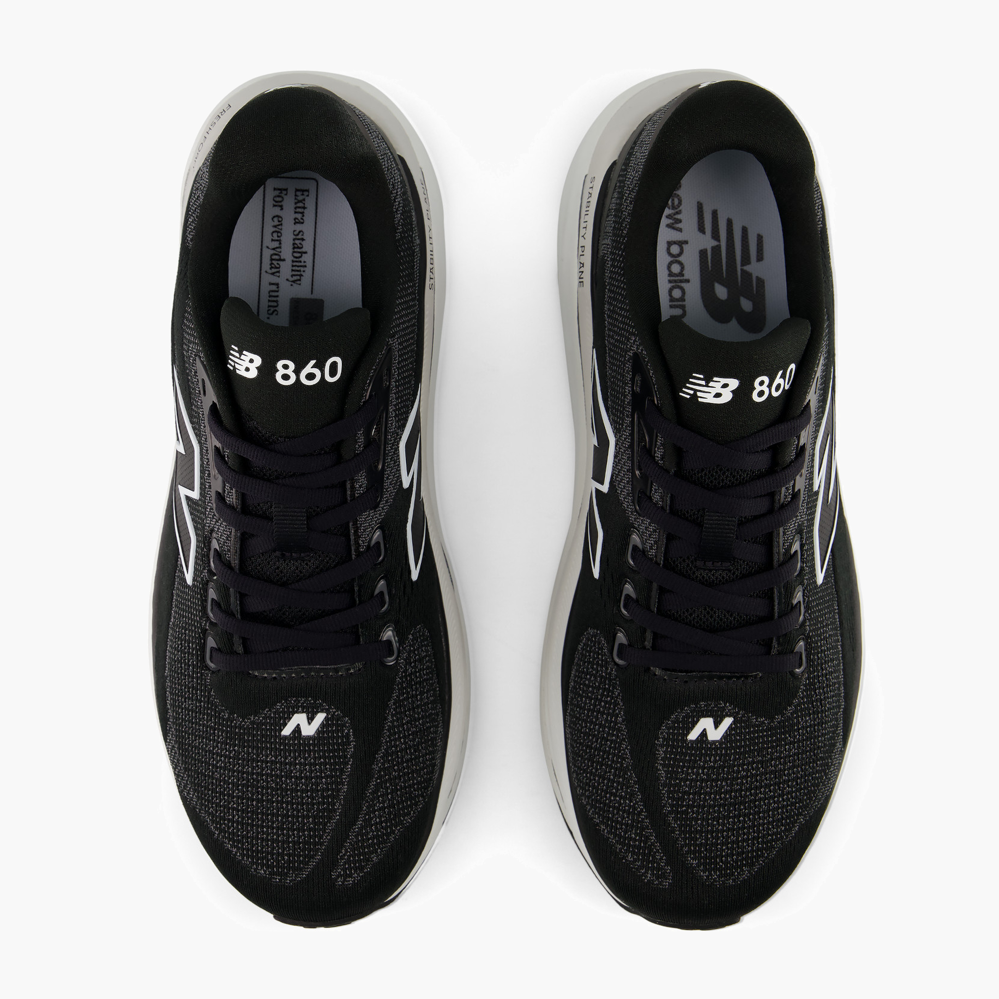 Overhead angle shot of Men's 860 v15 in Black / White