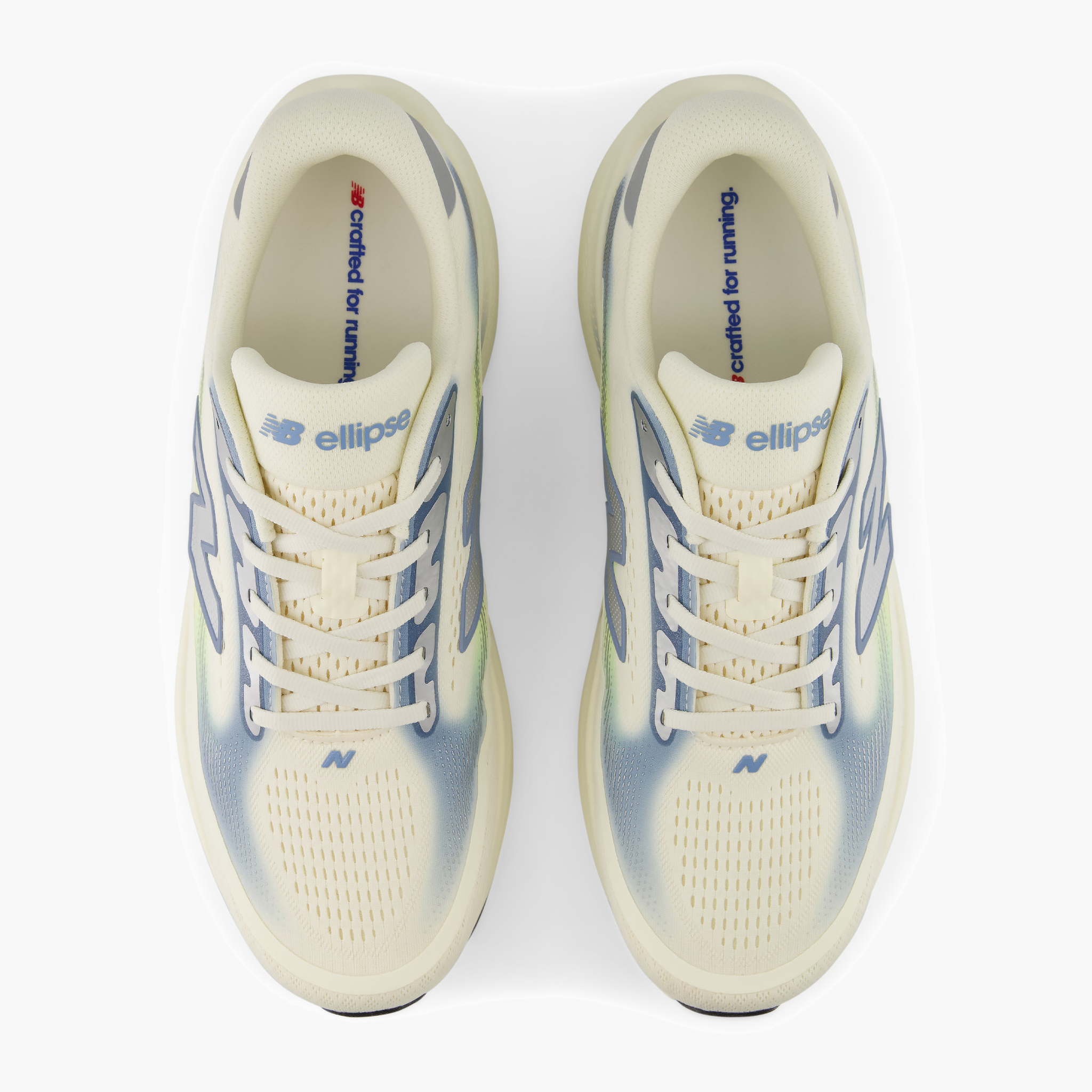 Overhead angle shot of Men's Ellipse v1 in Angora / Zincblue