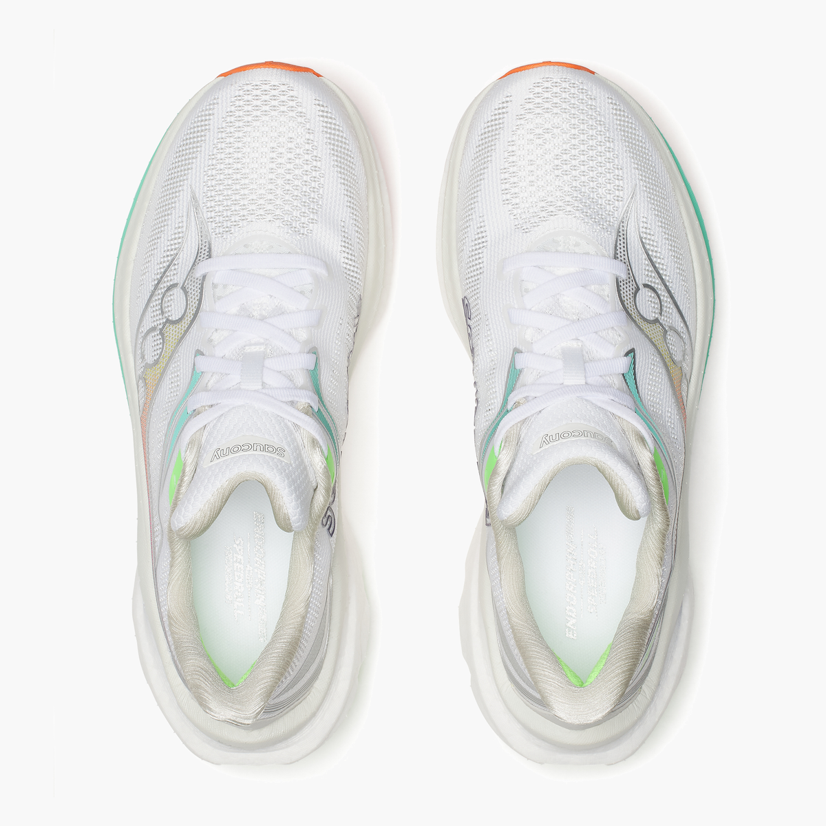 Overhead angle shot of Women's Endorphin Speed 6 in White / Multi
