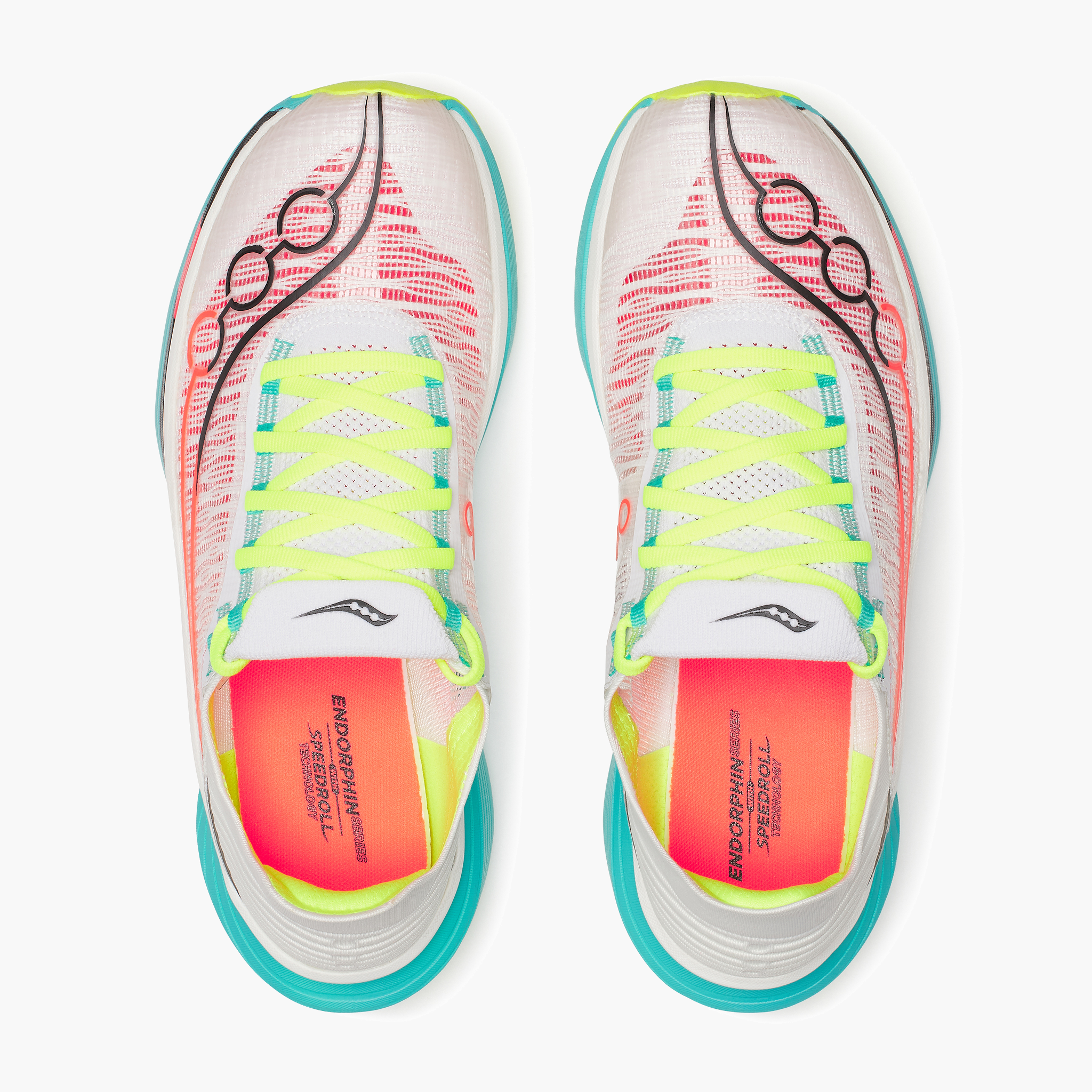 Overhead angle shot of Men's Endorphin Elite 2 in White/vizi