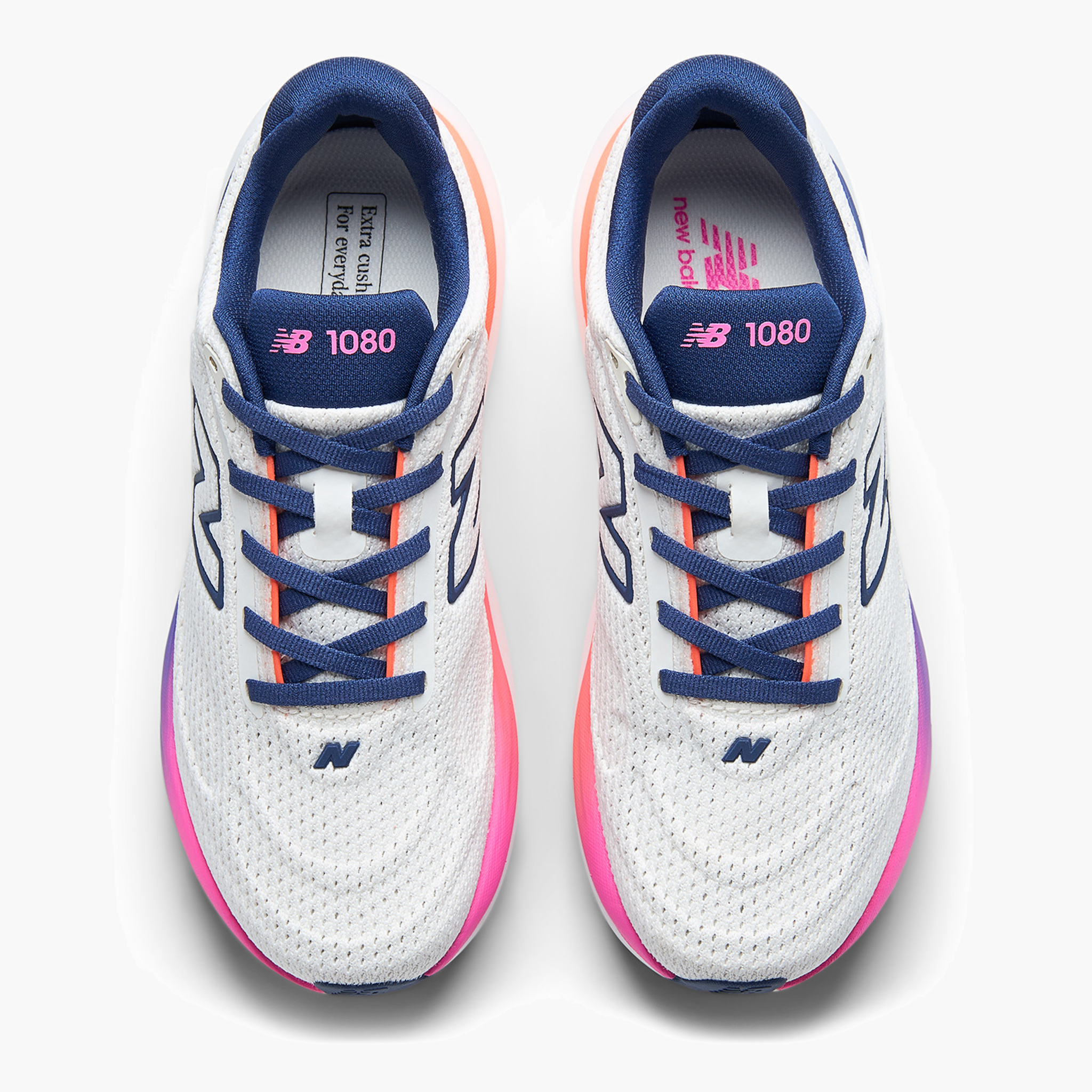 Overhead angle shot of Women's 1080 v15 in Seasalt / Blueoyster