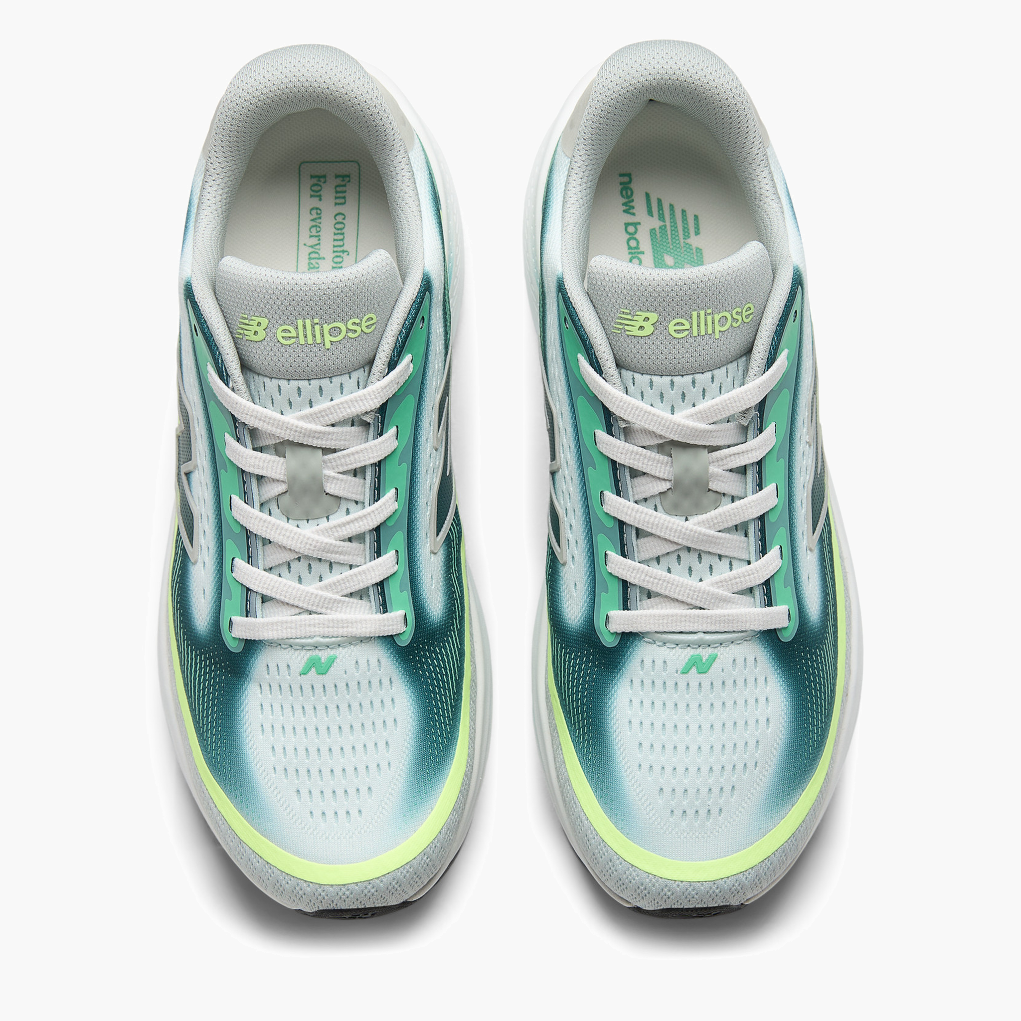 Overhead angle shot of Women's Ellipse v1 in Deepend / Medusagreen / Afterglow