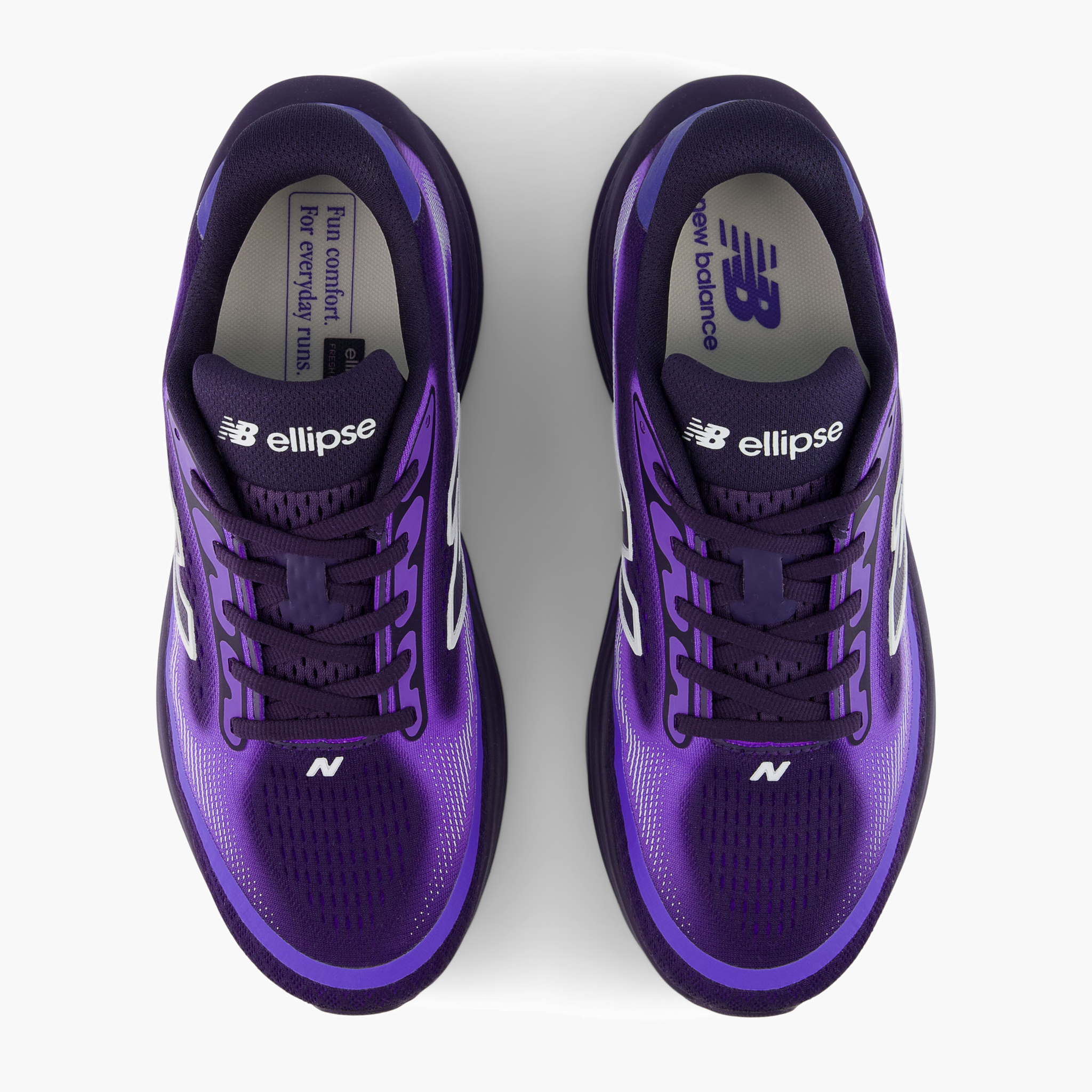 Overhead angle shot of Women's Ellipse v1 in Boysenberry / Electricindigo / White
