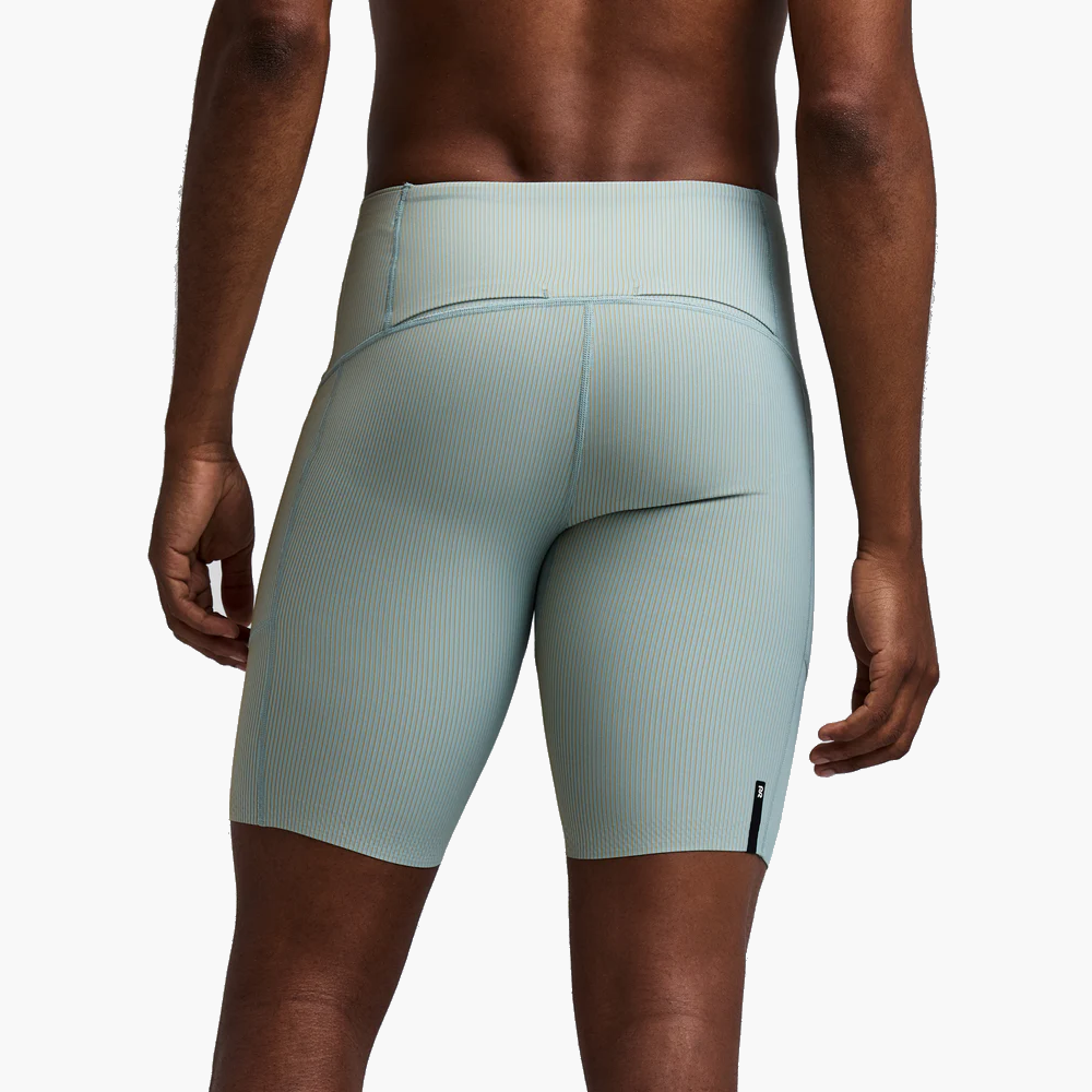 Men's Striped Cadence Half Tights — Lagoon / Copal — image 6