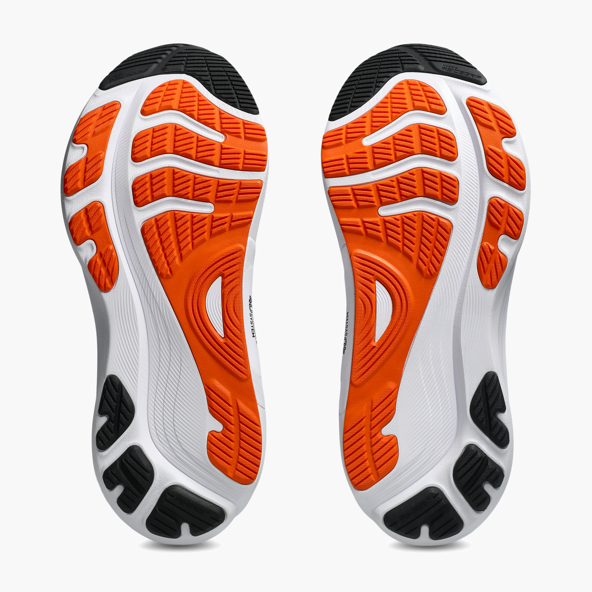 Sole angle shot of Men's Gel-Kayano 32 in Twilight Blue / Anzu