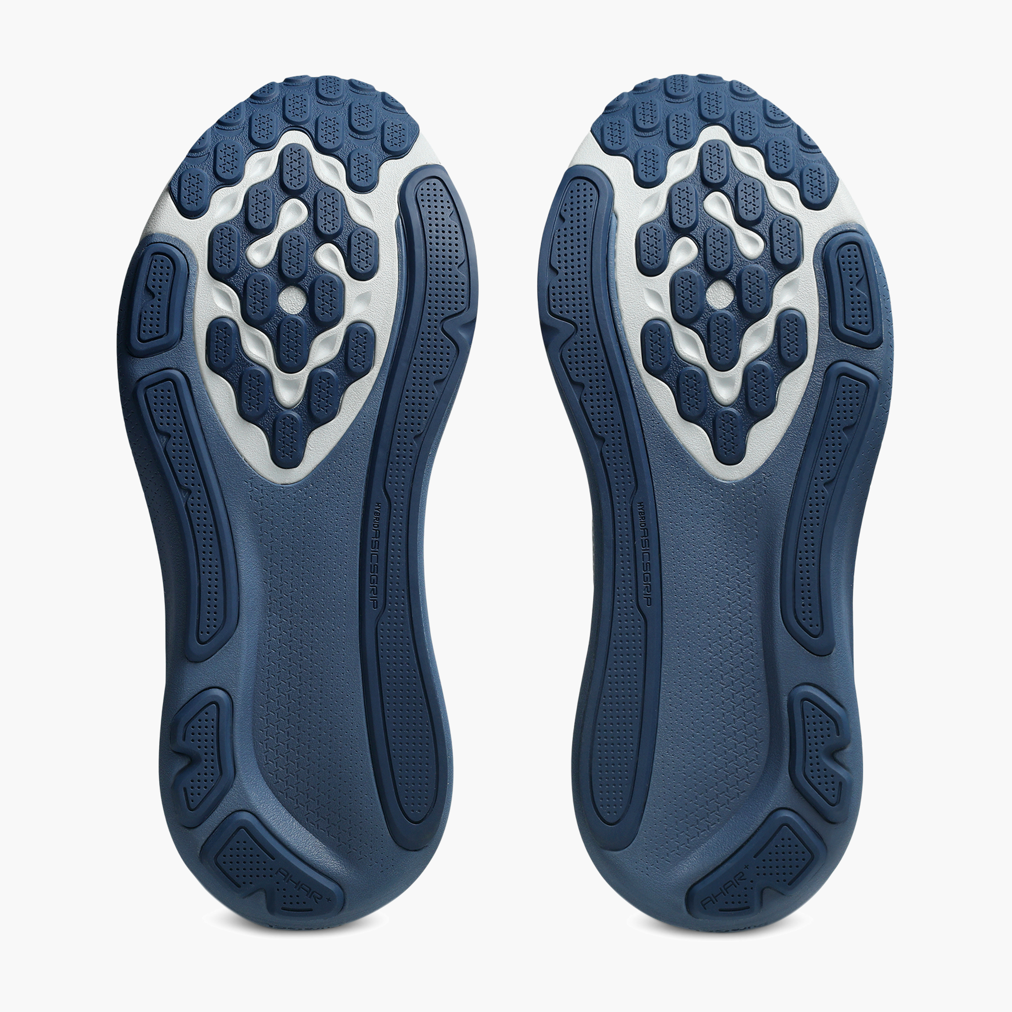 Sole angle shot of Men's Gel-Kayano 33 in Piedmont Grey / Midnight
