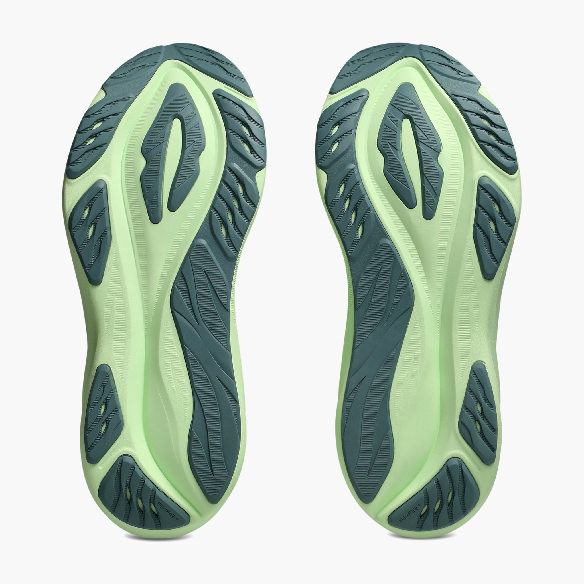 Sole angle shot of Men's GT-2000 15 in Illuminate Yellow / Foggy Teal
