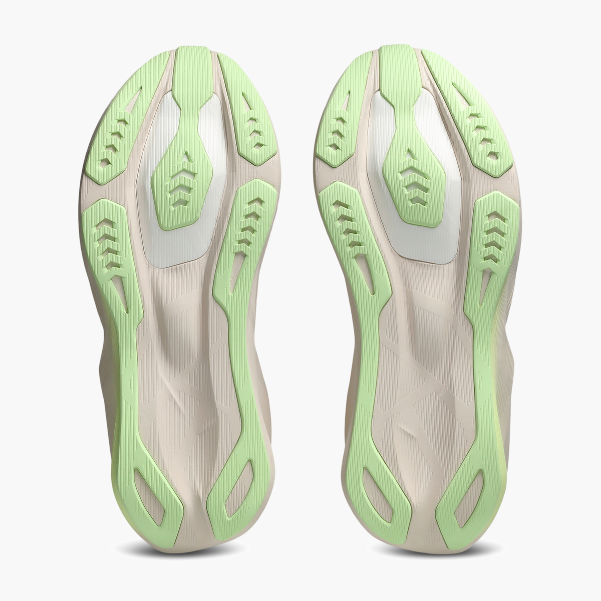 Sole angle shot of Men's Novablast 6 in Rose Dust / Illuminate Yellow