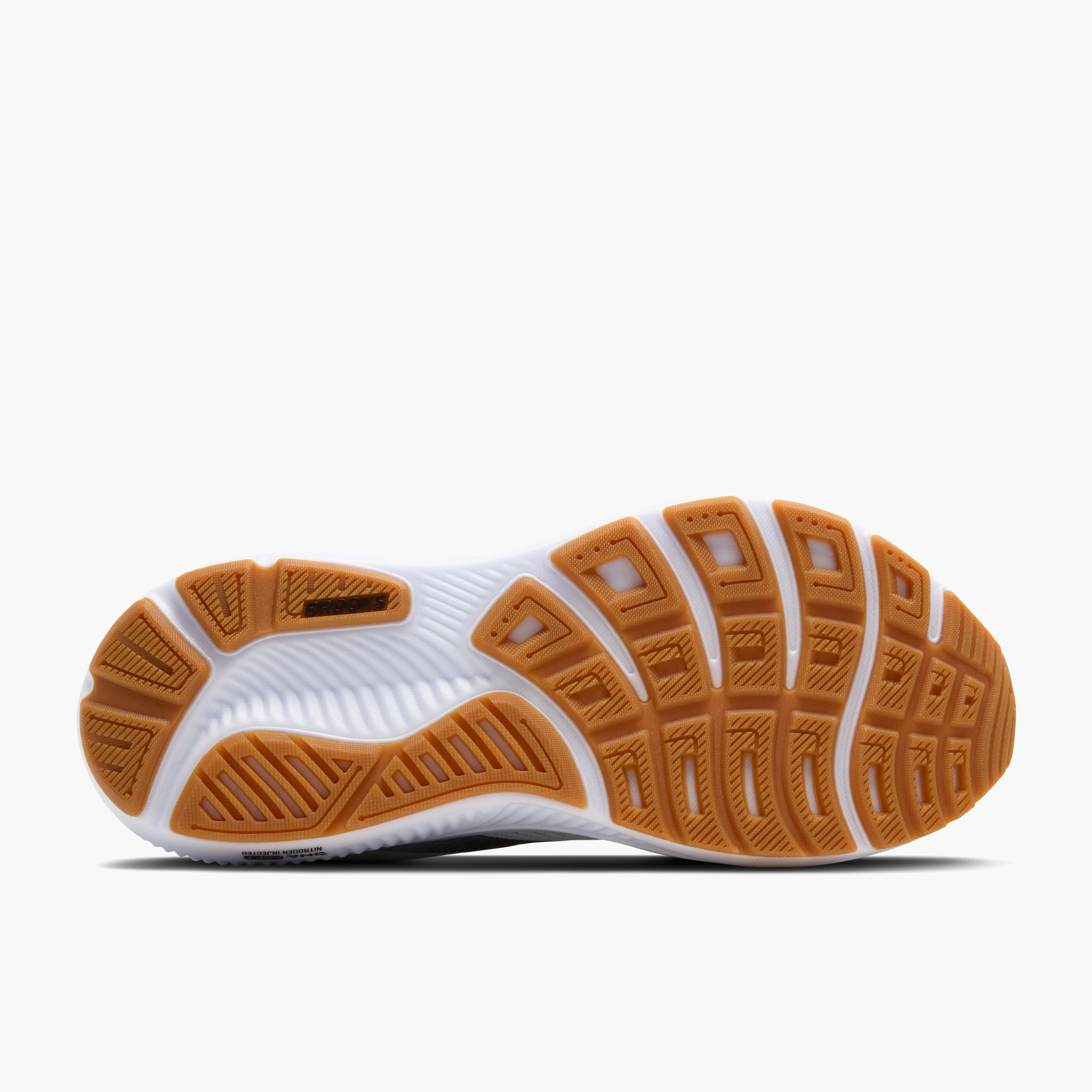 Sole angle shot of Men's Ghost 17 in White / Black / Tea