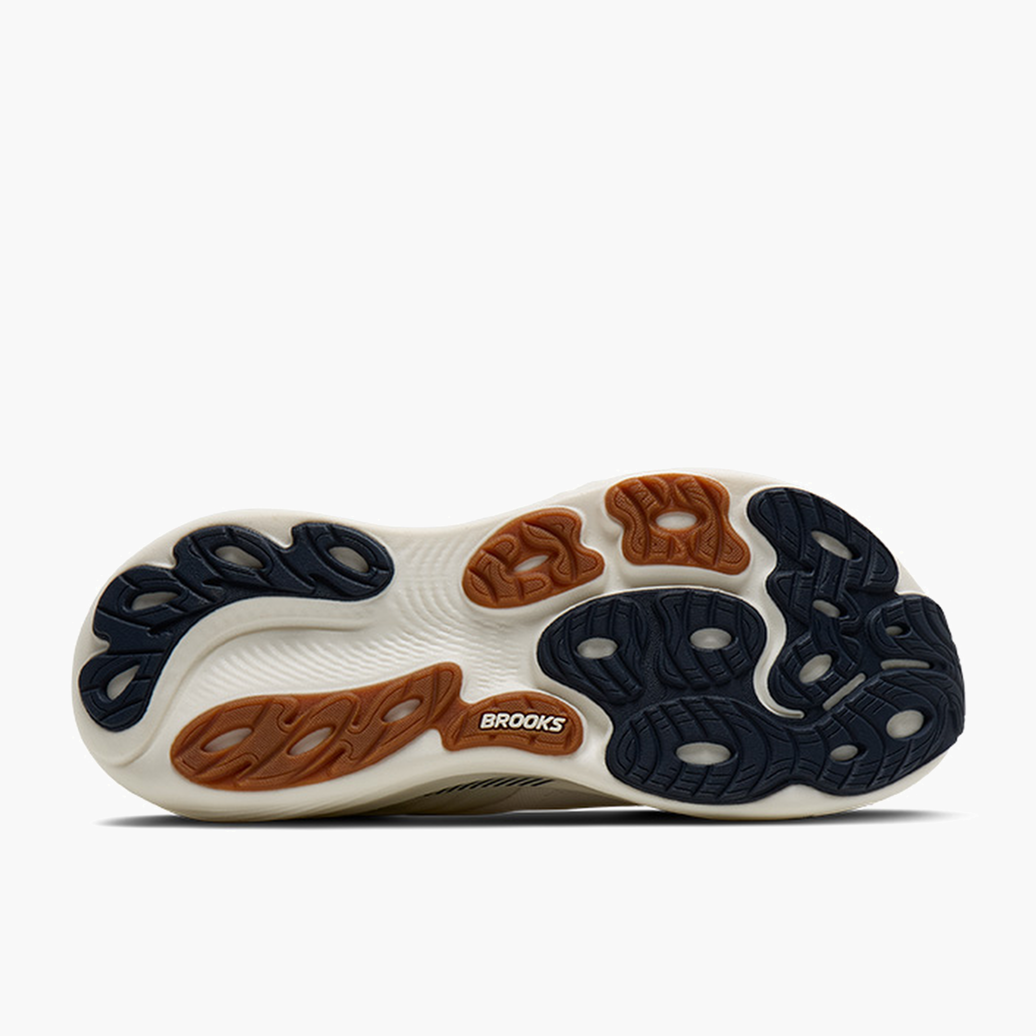 Sole angle shot of Men's Adrenaline GTS 25 in Arctic Wolf / Rutabaga / Navy