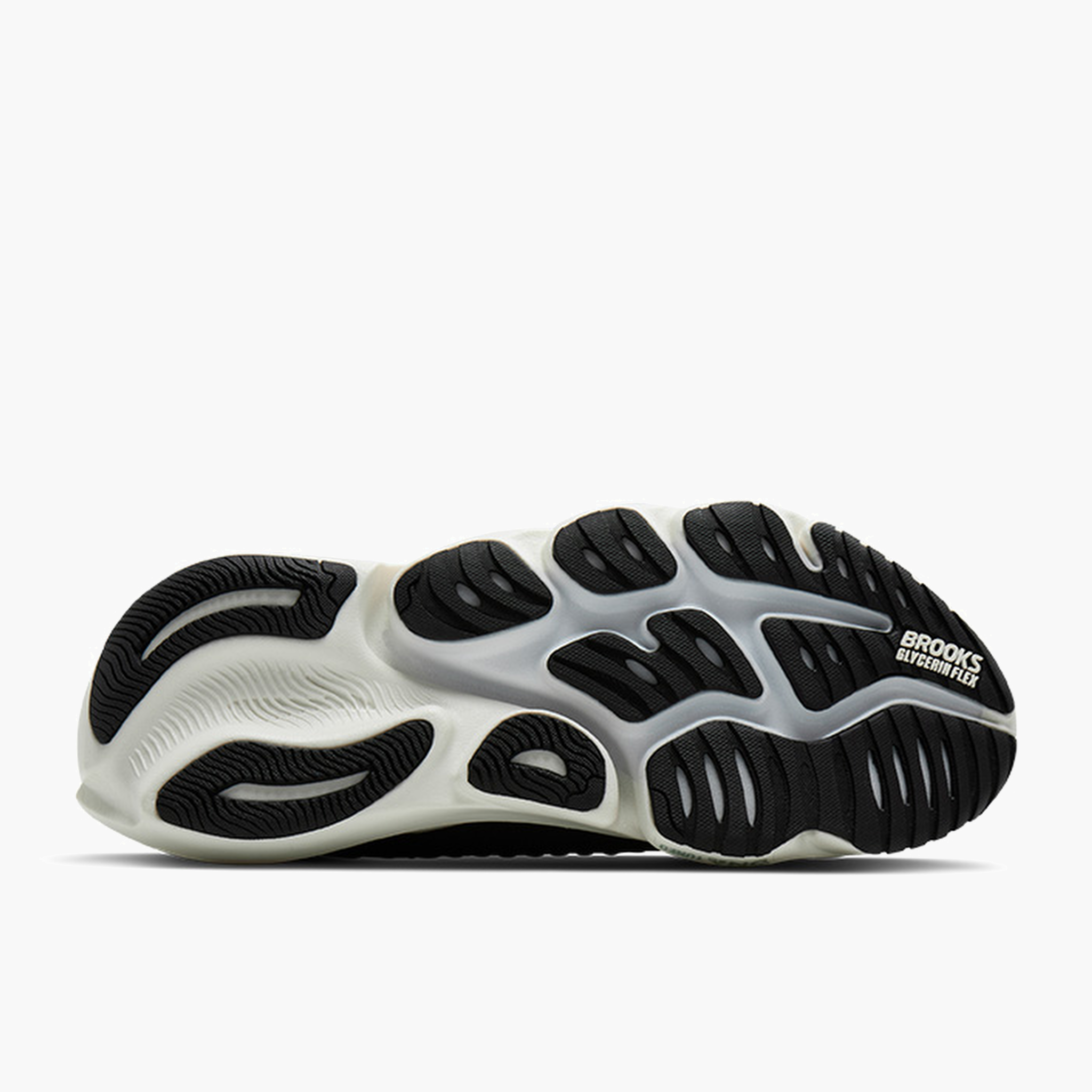 Sole angle shot of Men's Glycerin Flex in Phantom / Metallic / Coconut