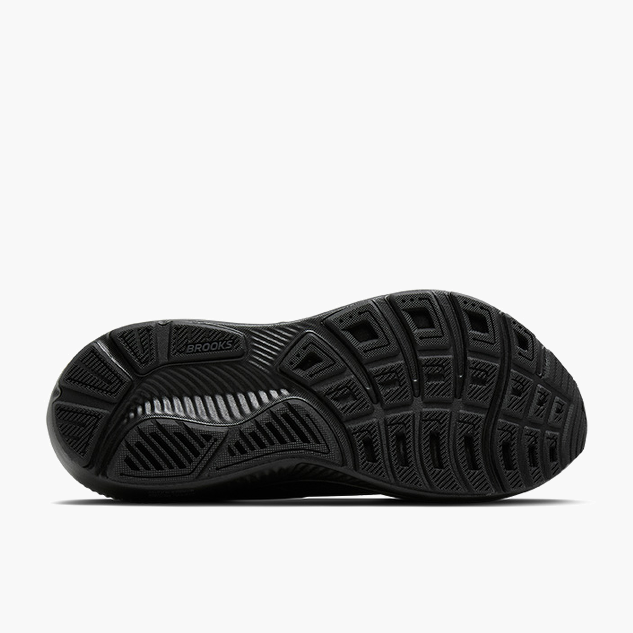 Sole angle shot of Men's Ghost 18 in Black / Black / Ebony
