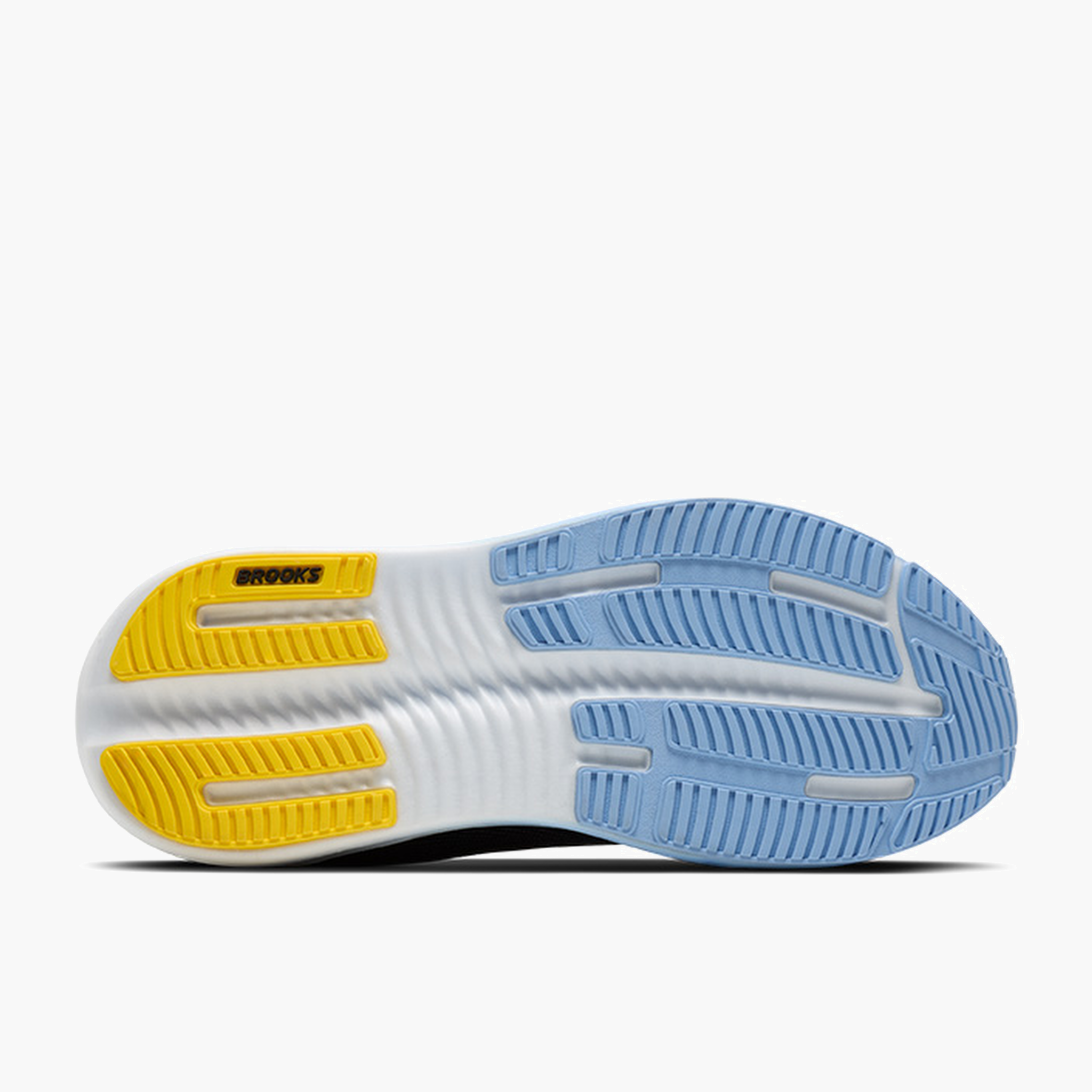 Sole angle shot of Men's Ghost Max 4 in Black / Folkstone / Open Air