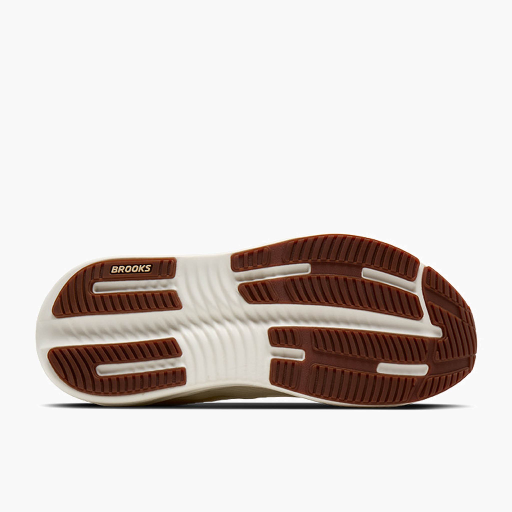 Sole angle shot of Men's Ghost Max 4 in Arctic Wolf / Navy / Coconut