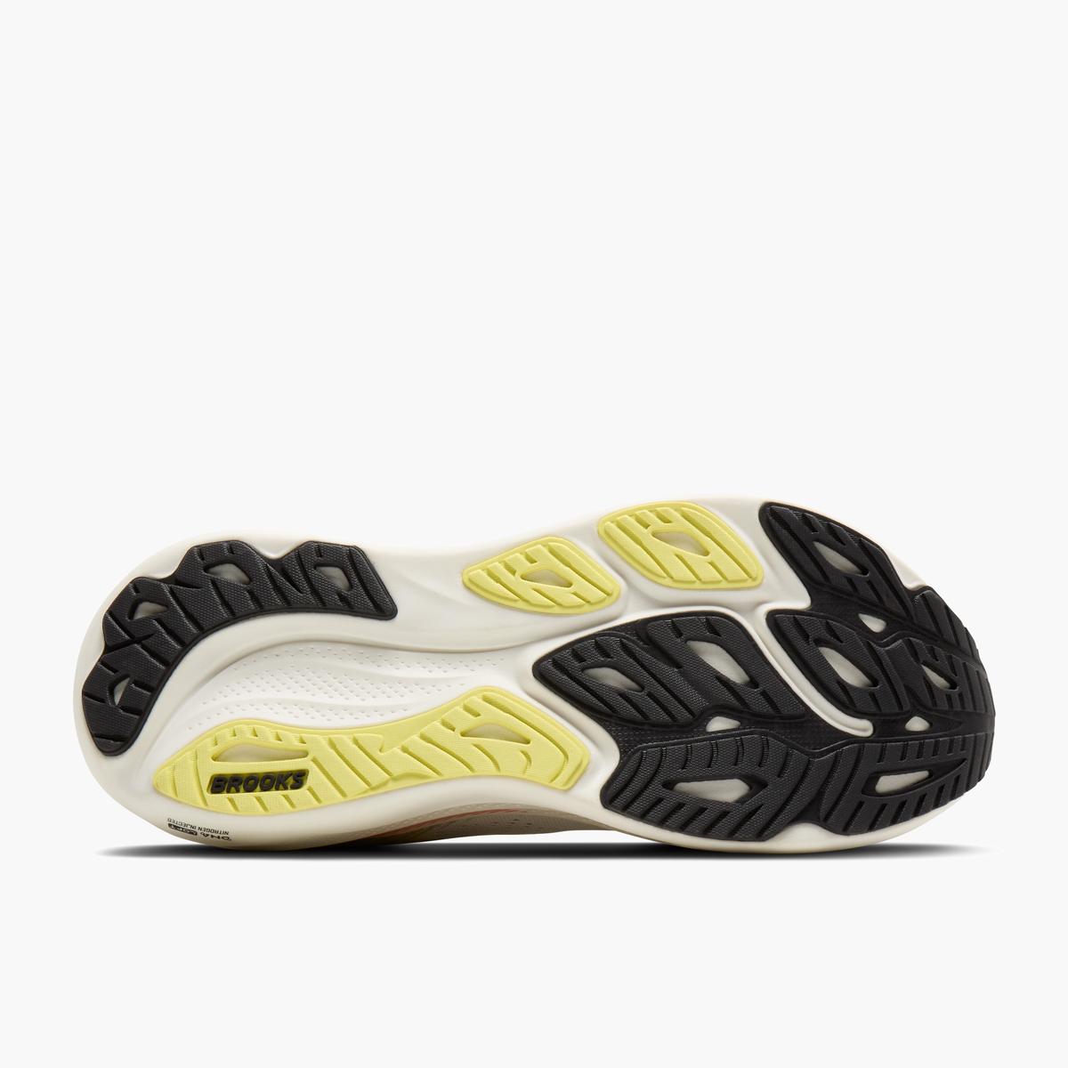 Sole angle shot of Men's Adrenaline GTS 26 in Tofu / Lemonade / FieryCoral