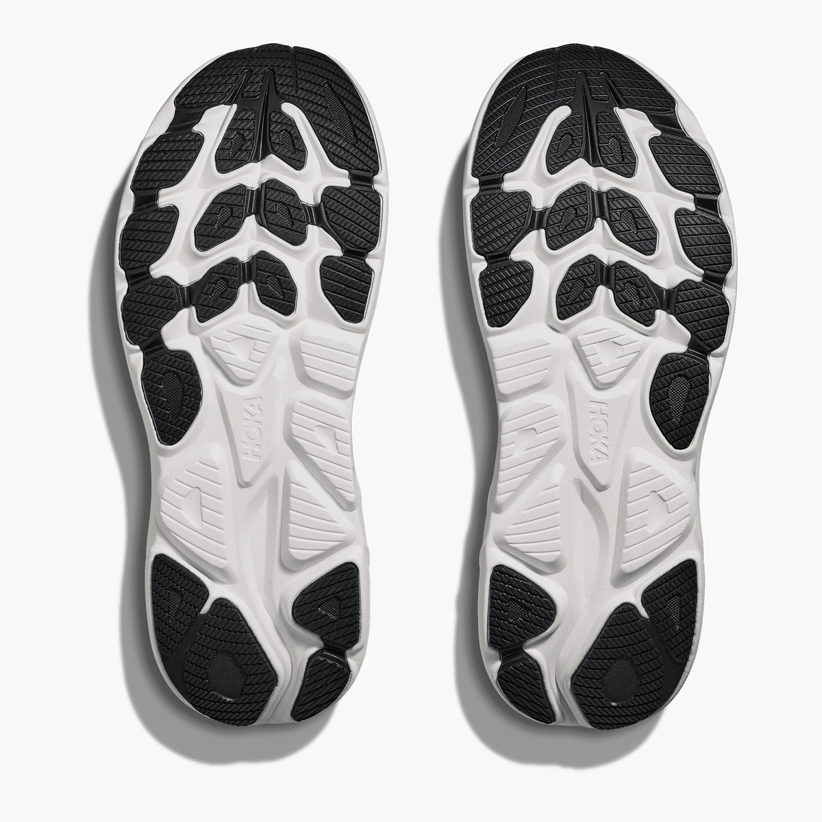 Sole angle shot of Men's Clifton 10 in Sage  /  Neon Flame